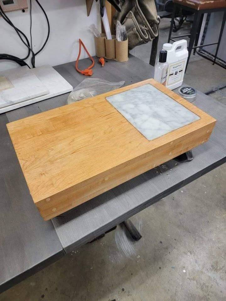 Wood and Marble Cutting Board