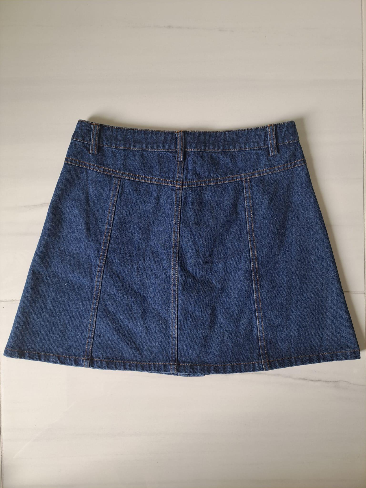 🫐 Y2K Button Denim High Rise Skirt - photo 2