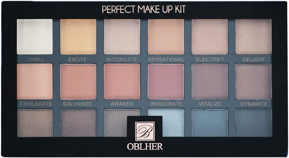 OBLHER B – 18‑Color Professional Eyeshadow Palette (19.8g) - photo 3