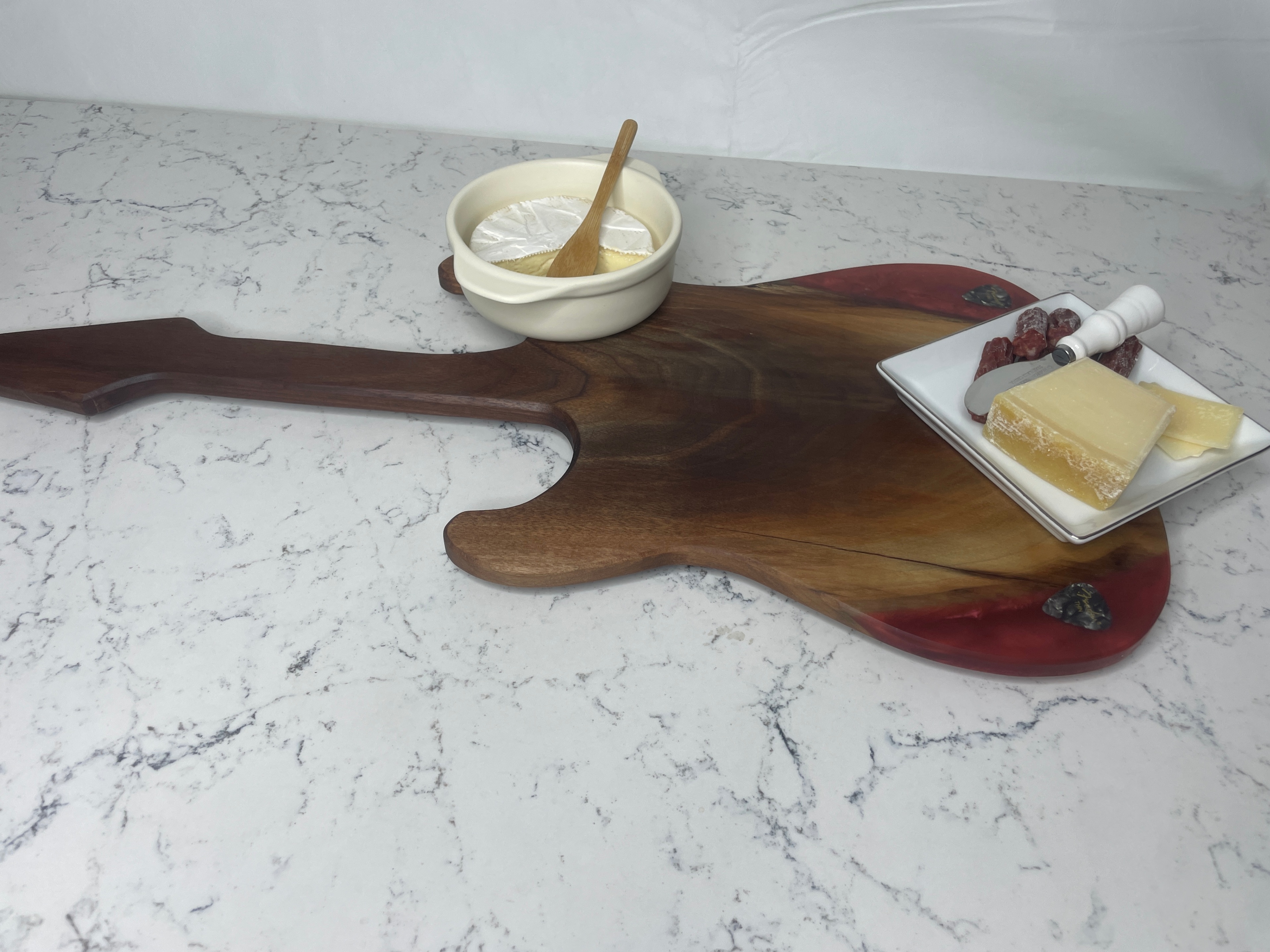 "Guitar"-Erie Board (Fender Charcuterie Board w/ Red Epoxy) - photo 5