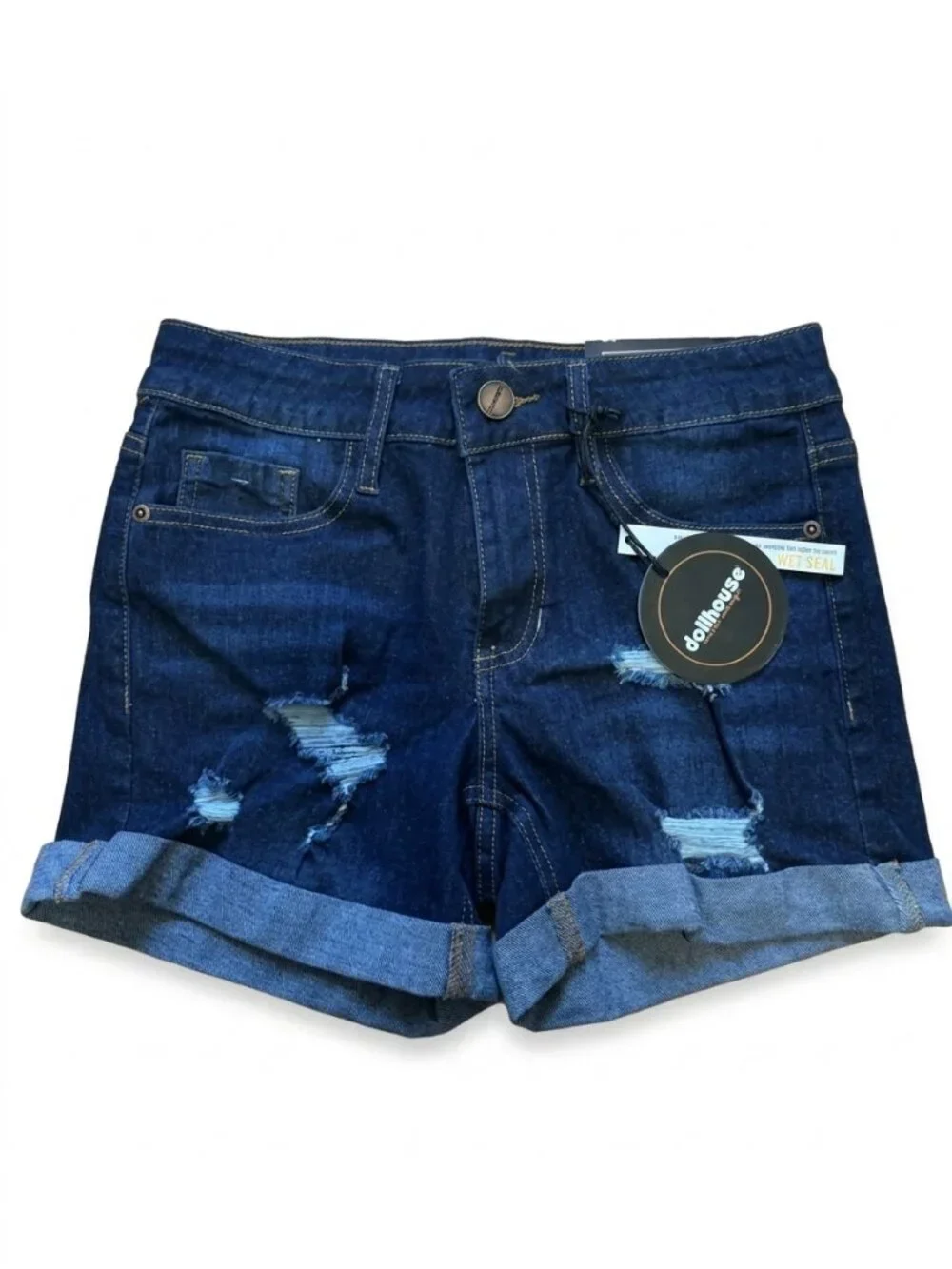 Dollhouse Juniors’ Denim Shorts - New - Size 1/2 - photo 4
