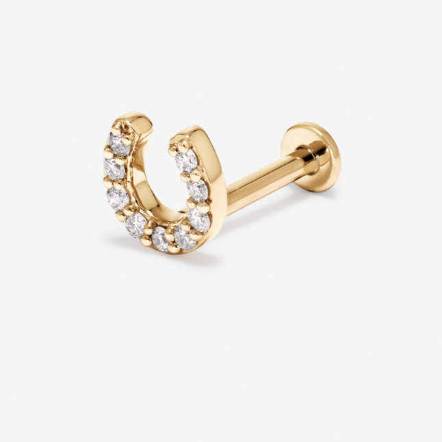 NEW - Michael Hill Gold Diamond Horseshoe Stud - South Ajax - photo 5