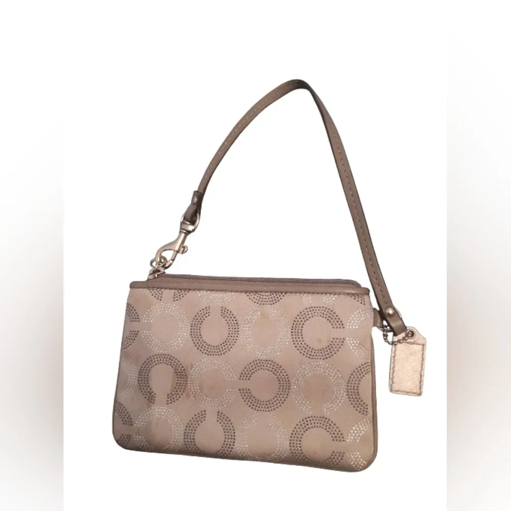 Coach Silver and Gray Signature C Wristlet - photo 2