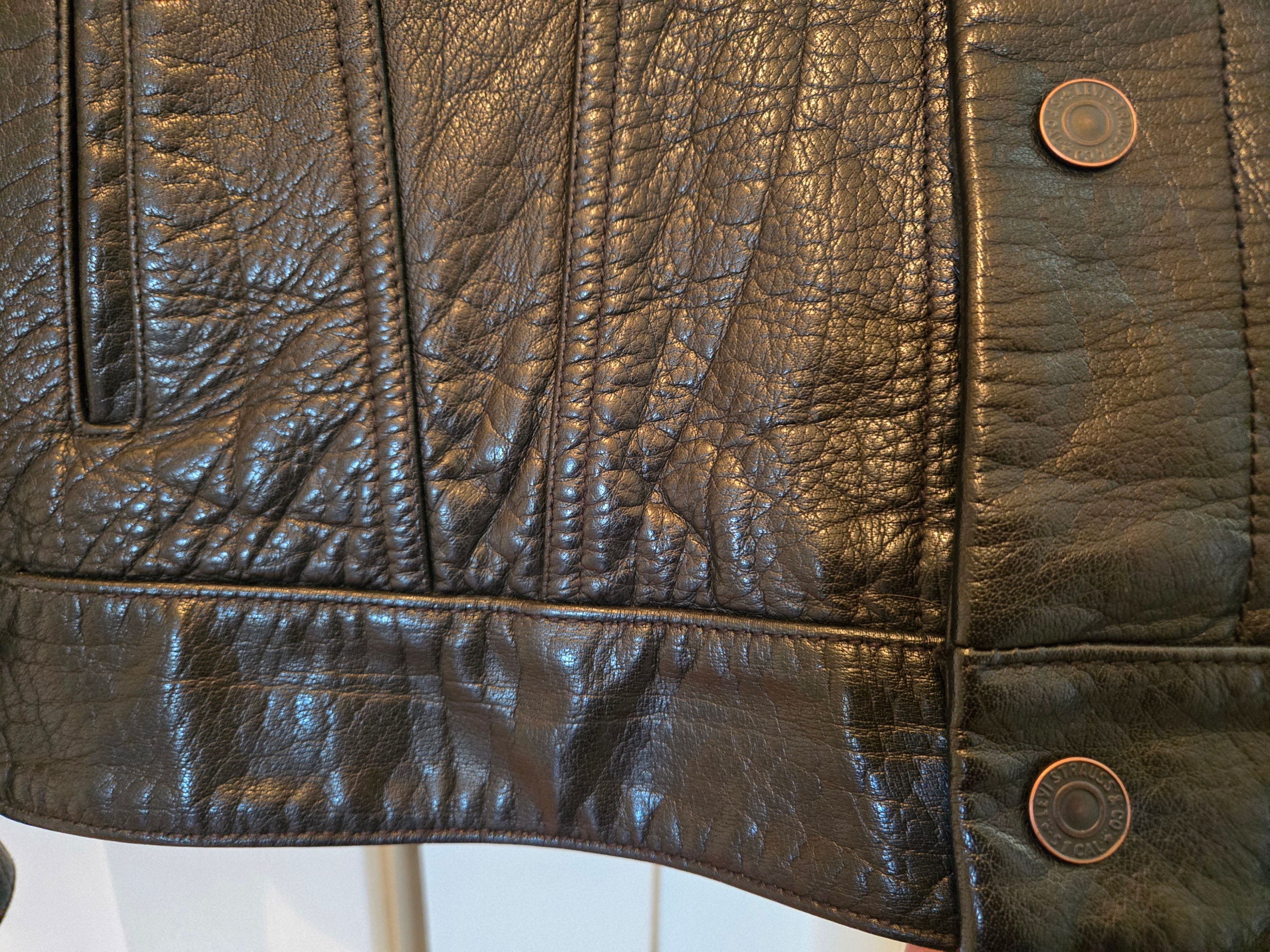Buffalo Leather Levis Jacket - L (fits M) - photo 4