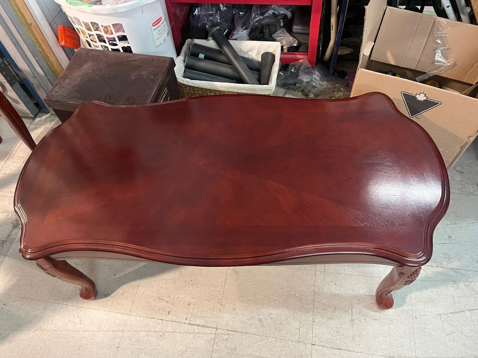 Dark Cherry Wood Coffee Table