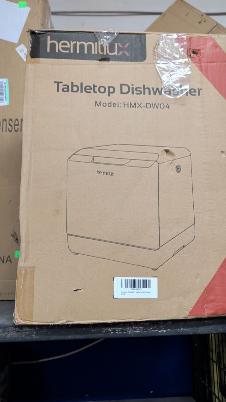 Compact Tabletop Hermitlux HMX-DWO4 Dishwasher - Ideal for Small