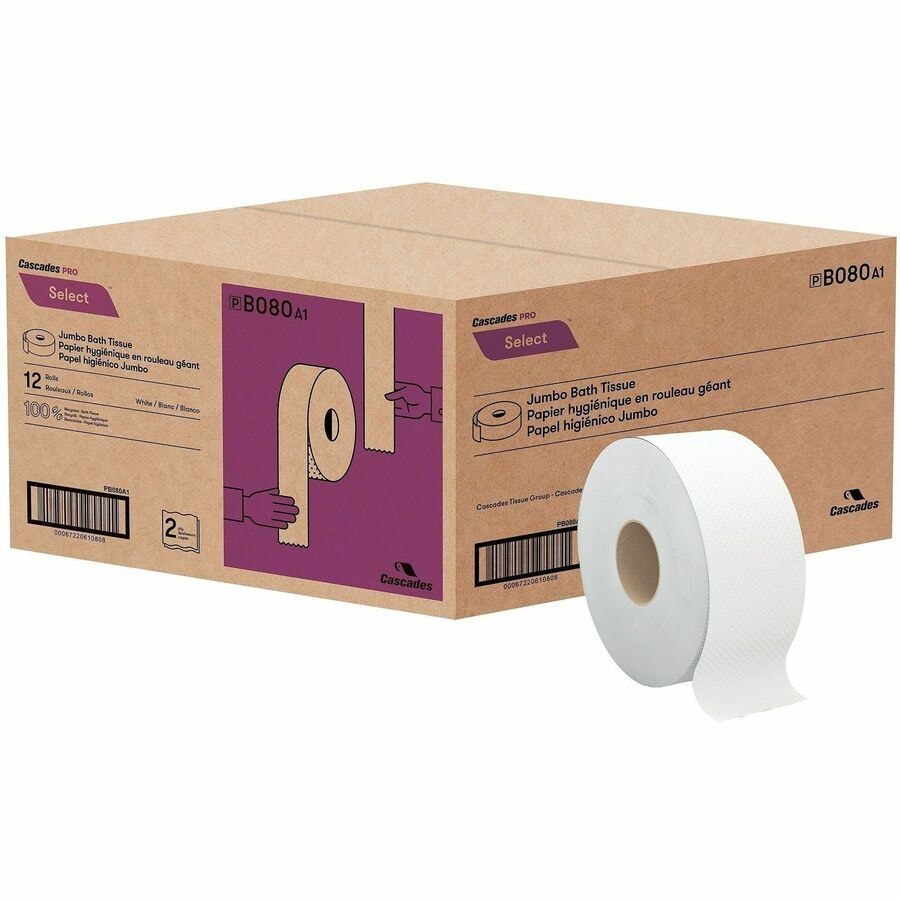 Cascades pro B140 Toilet paper refill rolls 12 pack commercial - photo 2