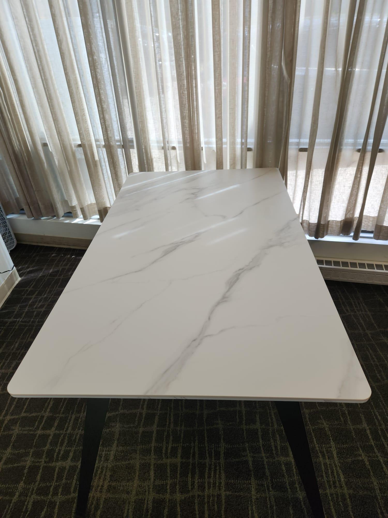 Marble-Look Dining Table - photo 2