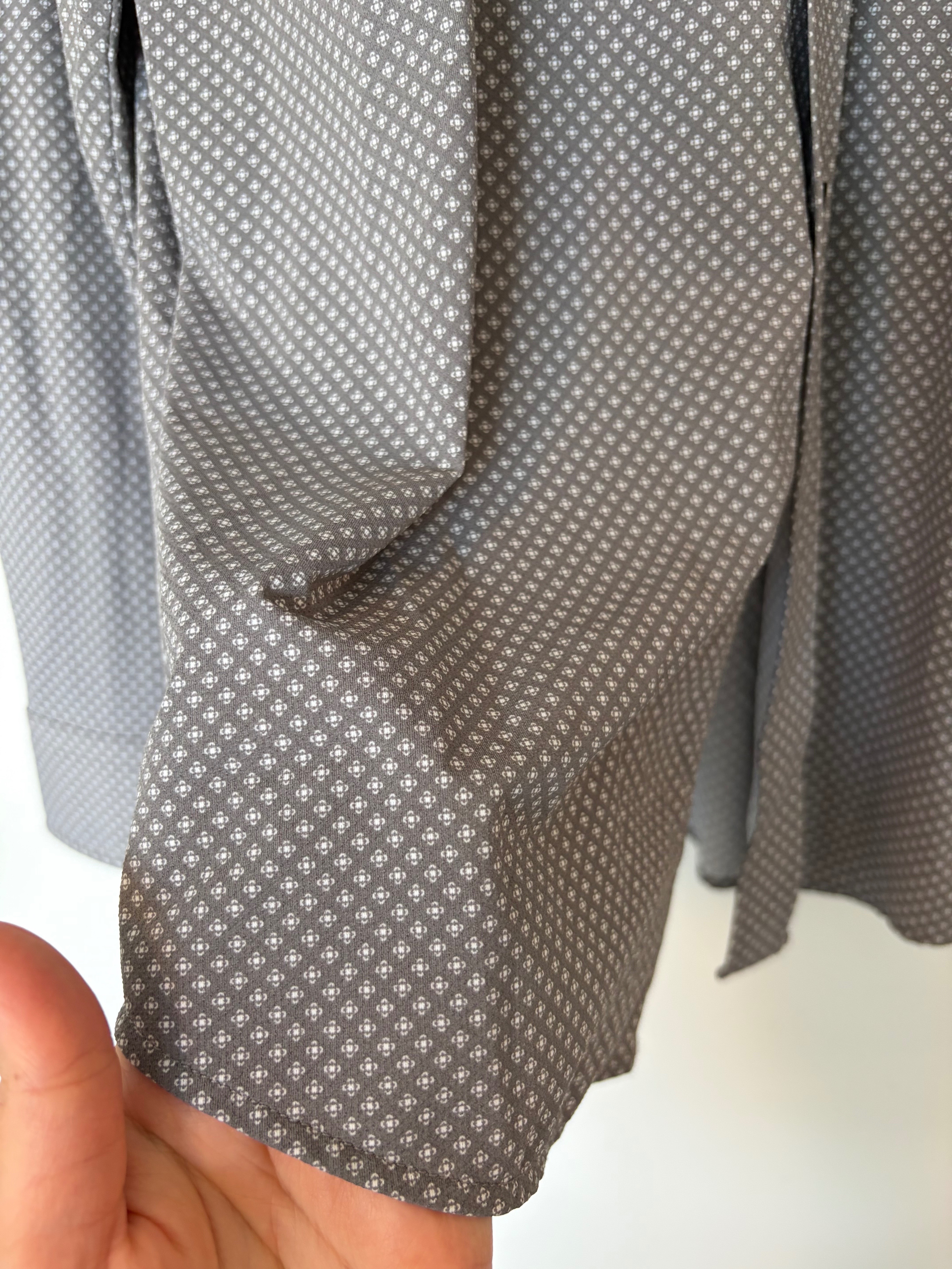 Boss Sharp Fit Dress Shirt Size XL Gray Micro Print NWT - photo 2