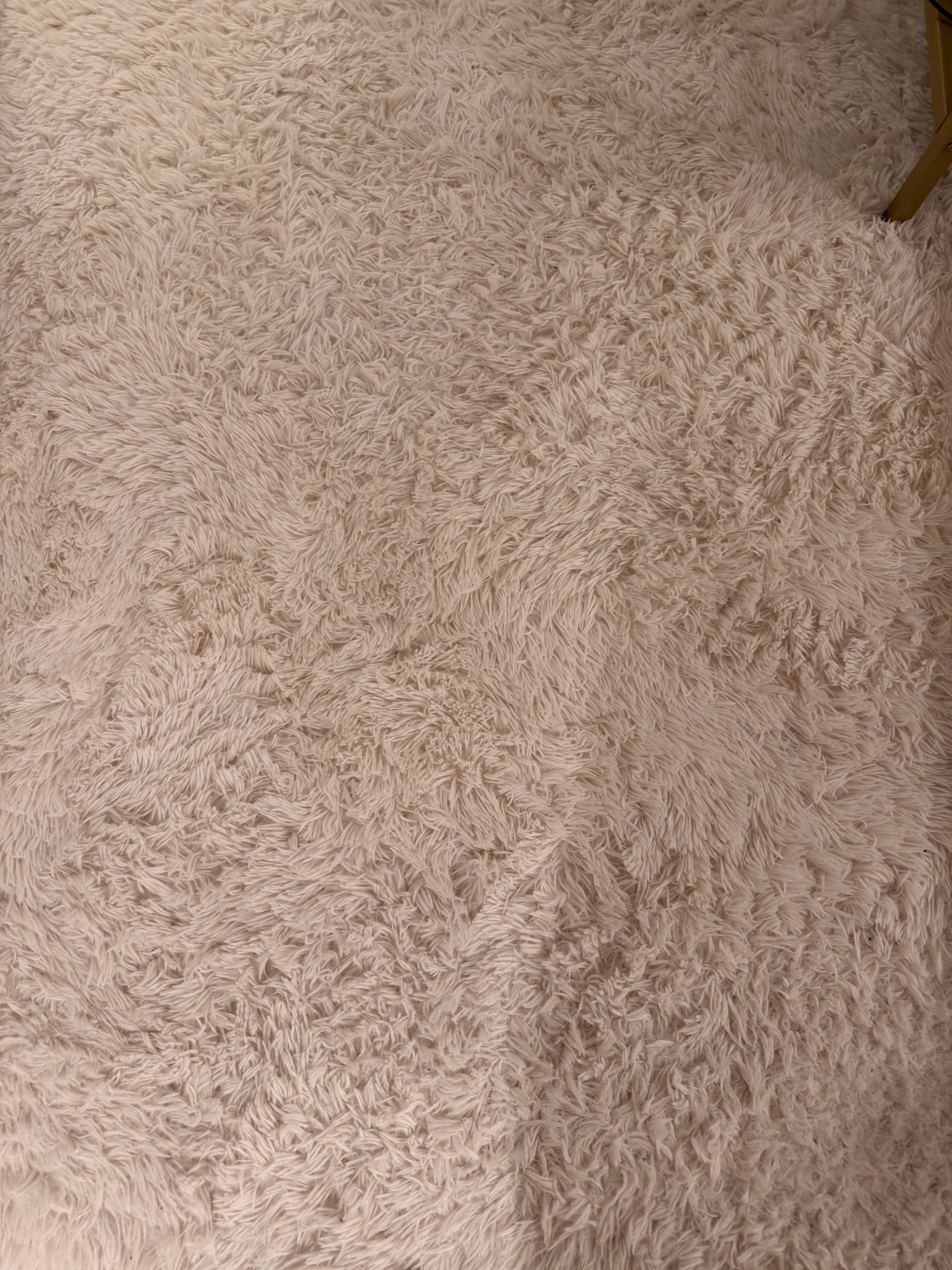 Large Cream White Fluffy Area Rug/Carpet – 6x9 ft - photo 4