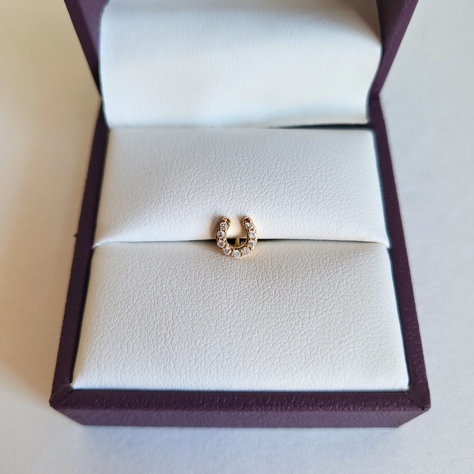 NEW - Michael Hill Gold Diamond Horseshoe Stud - South Ajax