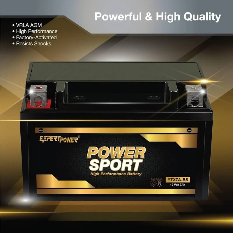 New YTX Motorcycle Battery - Made in Thailand (Capacity: 7Ah, as - photo 2