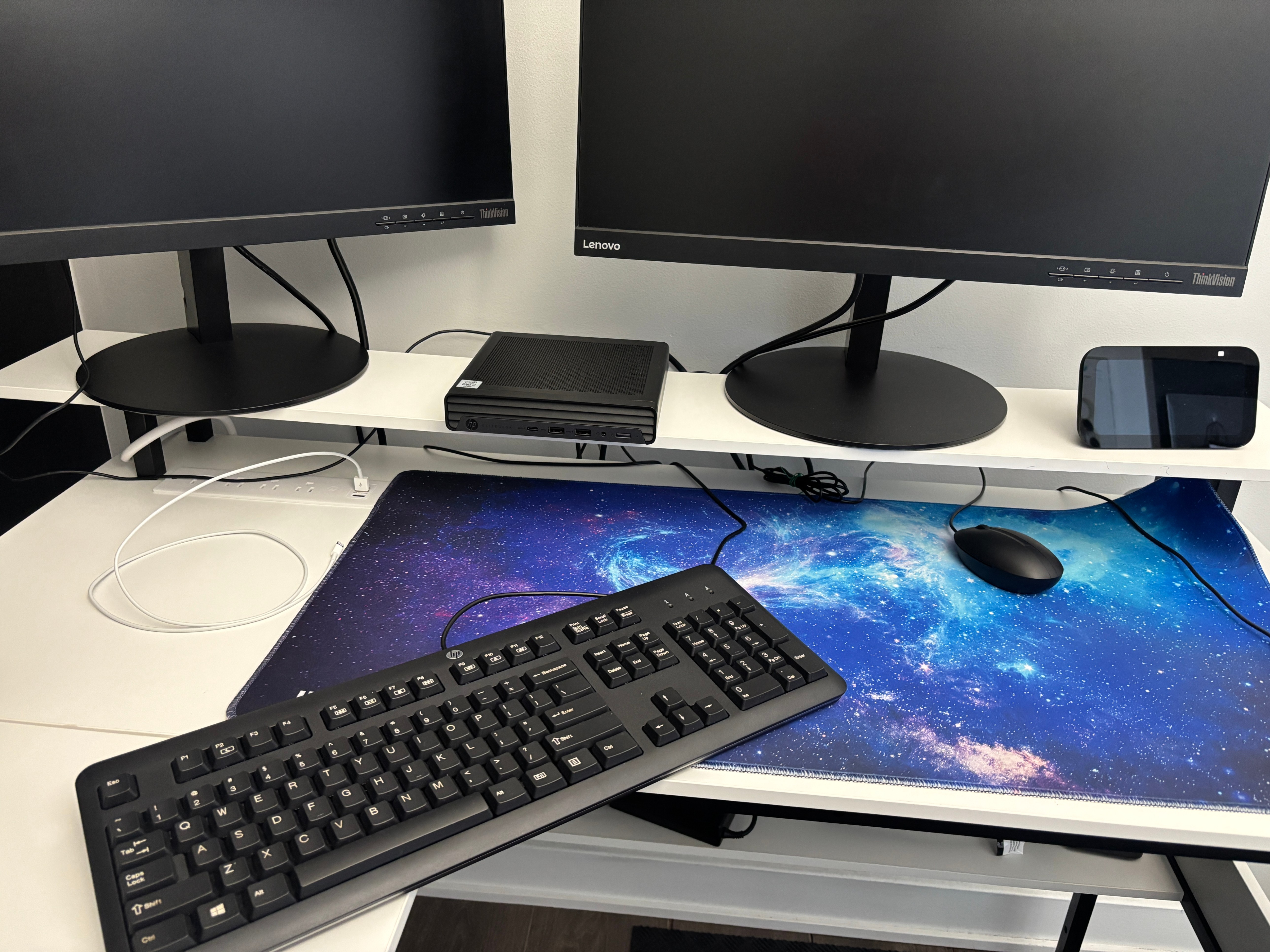 L-Shaped Desk – White & Black Metal Frame - photo 5