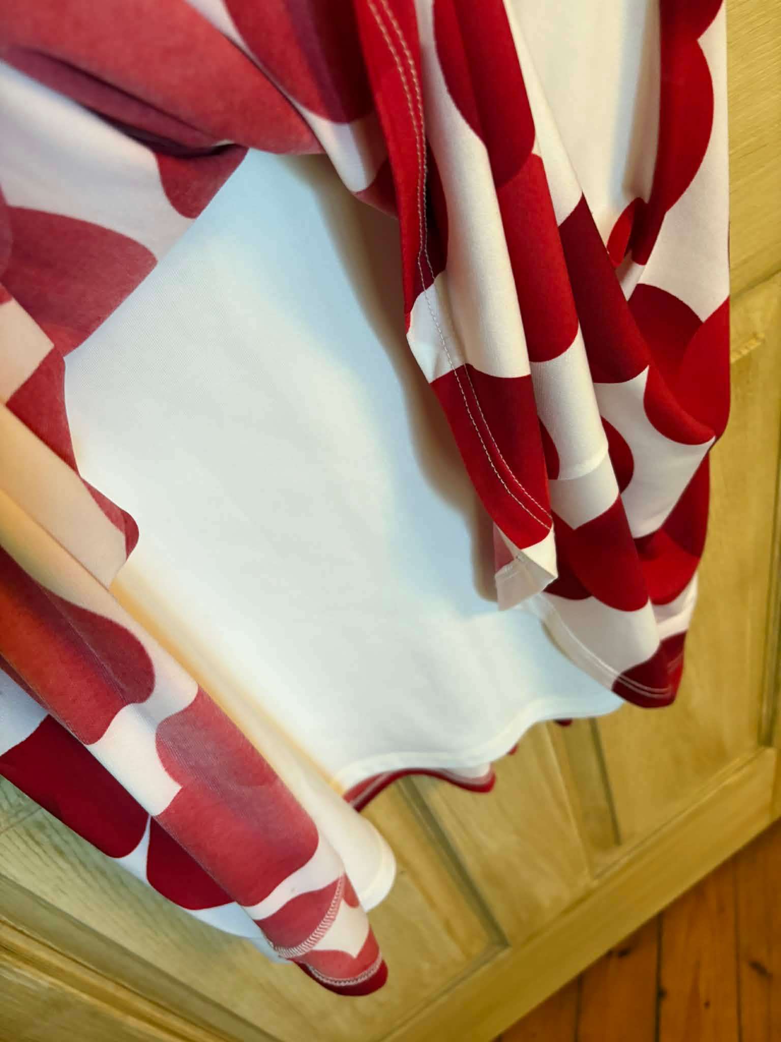 Sz small Crazy Print brand Red & White Polka Dot Dress - photo 4