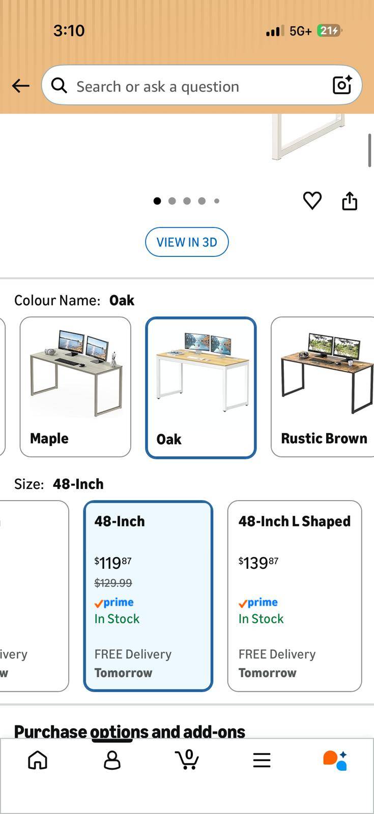 SHW Mission 48-Inch Home Office Computer Desk - photo 4