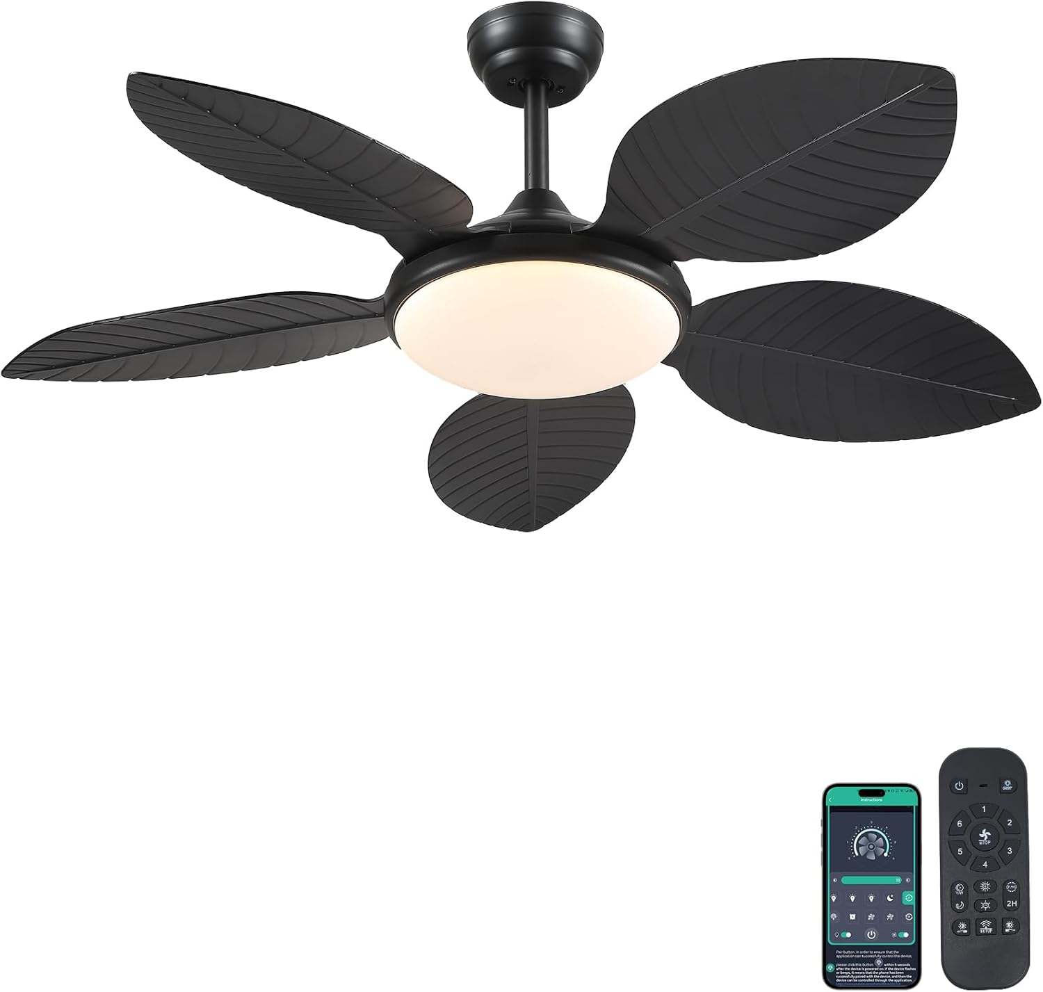 Ceiling Fan with Lights and Remote