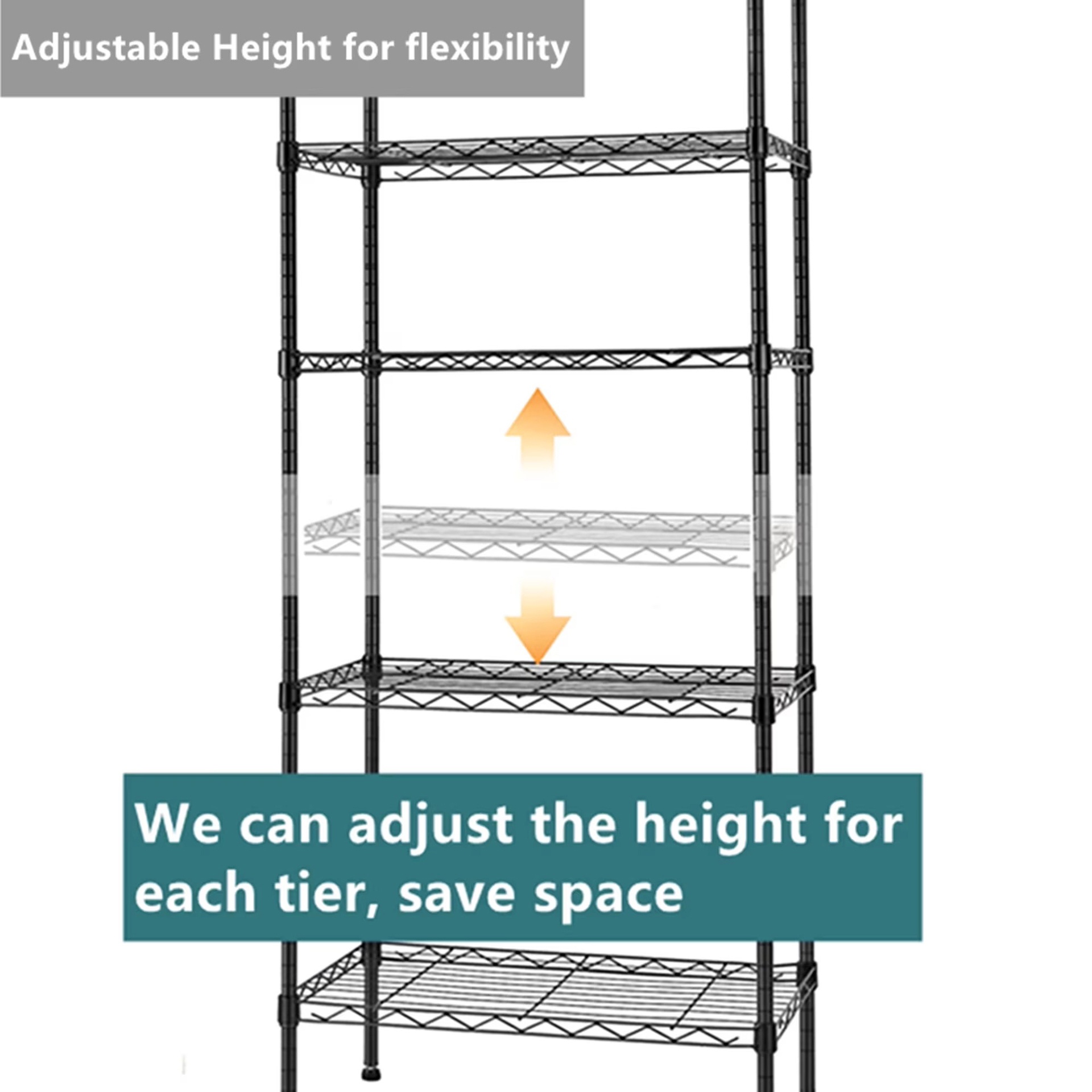 6-Tier Heavy-Duty Wire Shelving Unit - Like New - photo 3