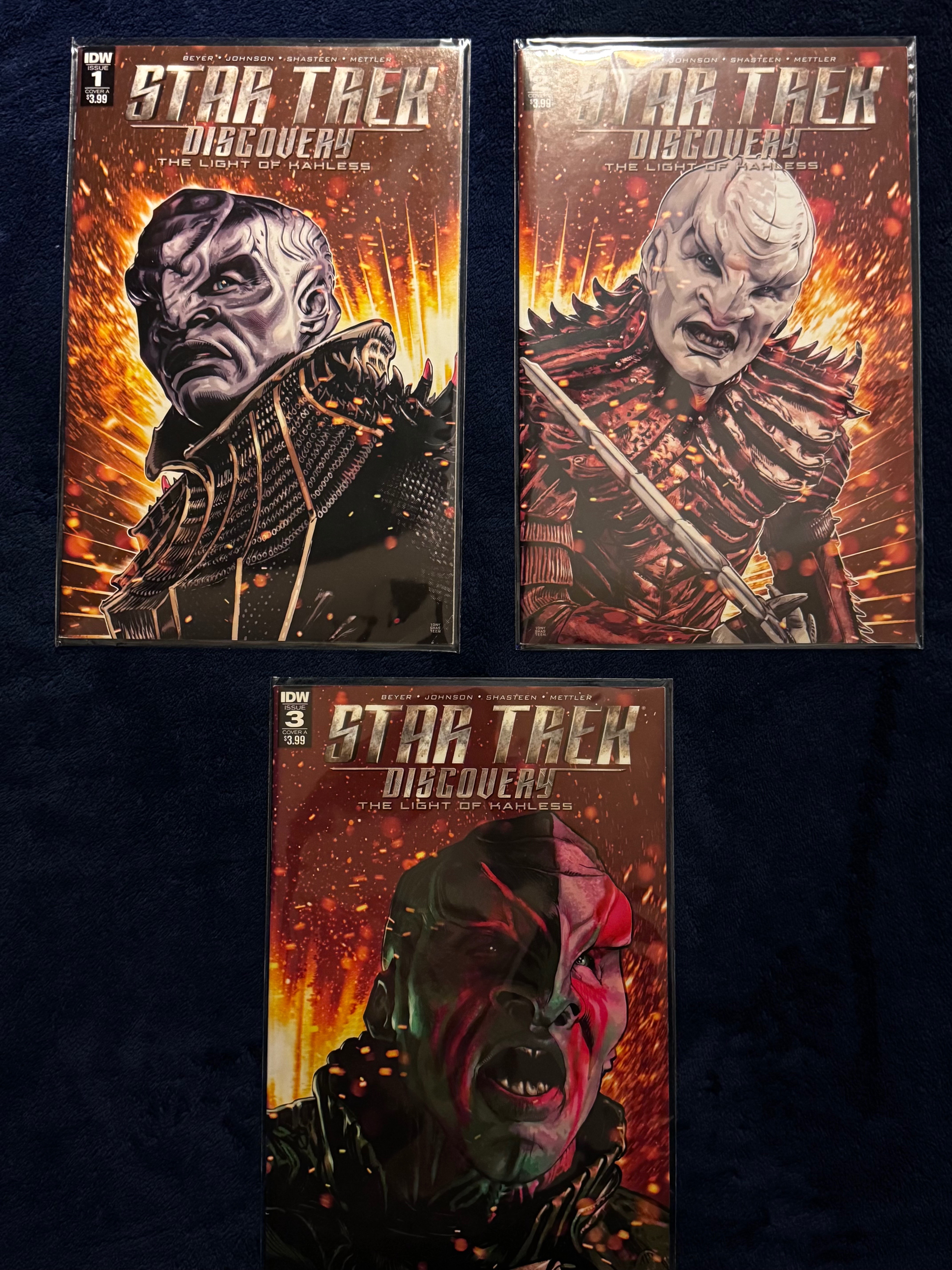 Star Trek: Discovery The Light of Kahless IDW Cover A Issues 1-3