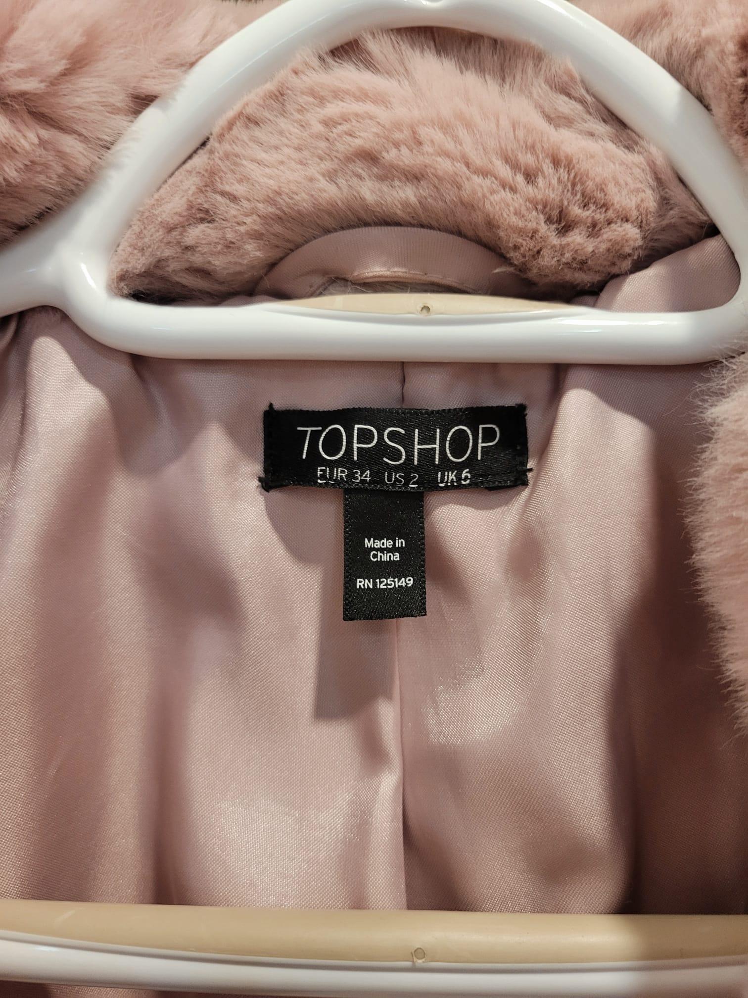 TOPSHOP Pink Faux Fur Coat - photo 3