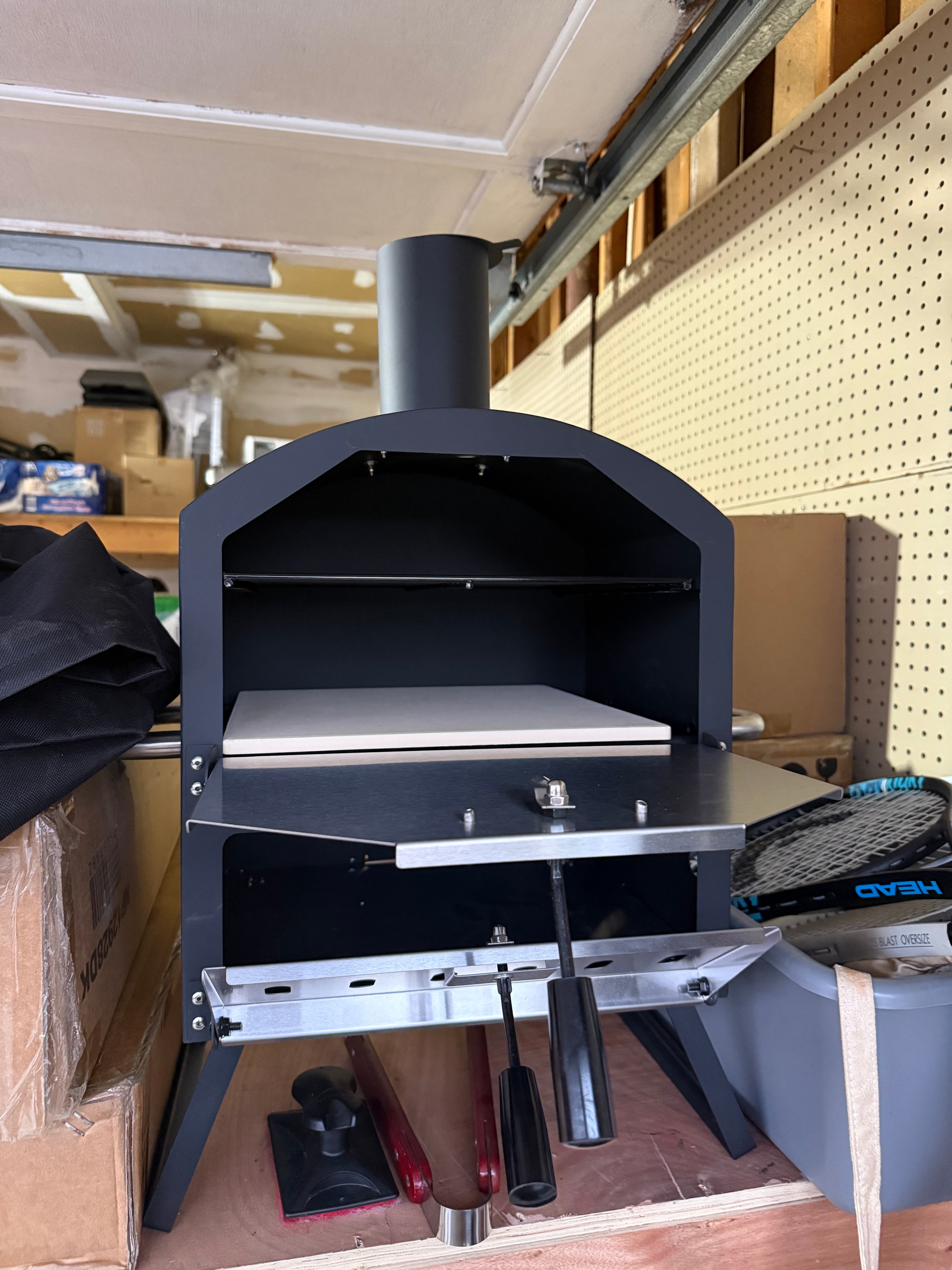 Costway Wood Fired Pizza Oven - 2-Layer Outdoor Pizza Maker - photo 2