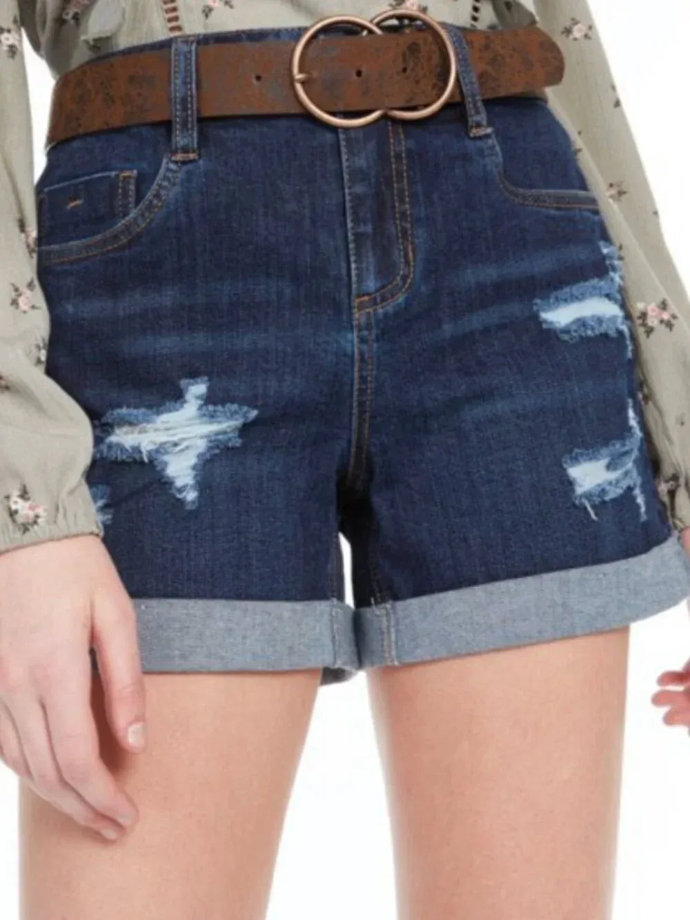 Dollhouse Juniors’ Denim Shorts - New - Size 1/2 - photo 2