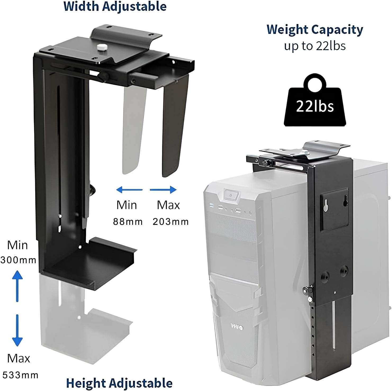 New PrimeCables Under Desk or Wall Computer Mount