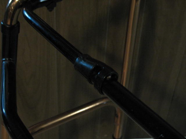 Brass Colored Adjustable Walker with 2 Front Wheels - photo 4