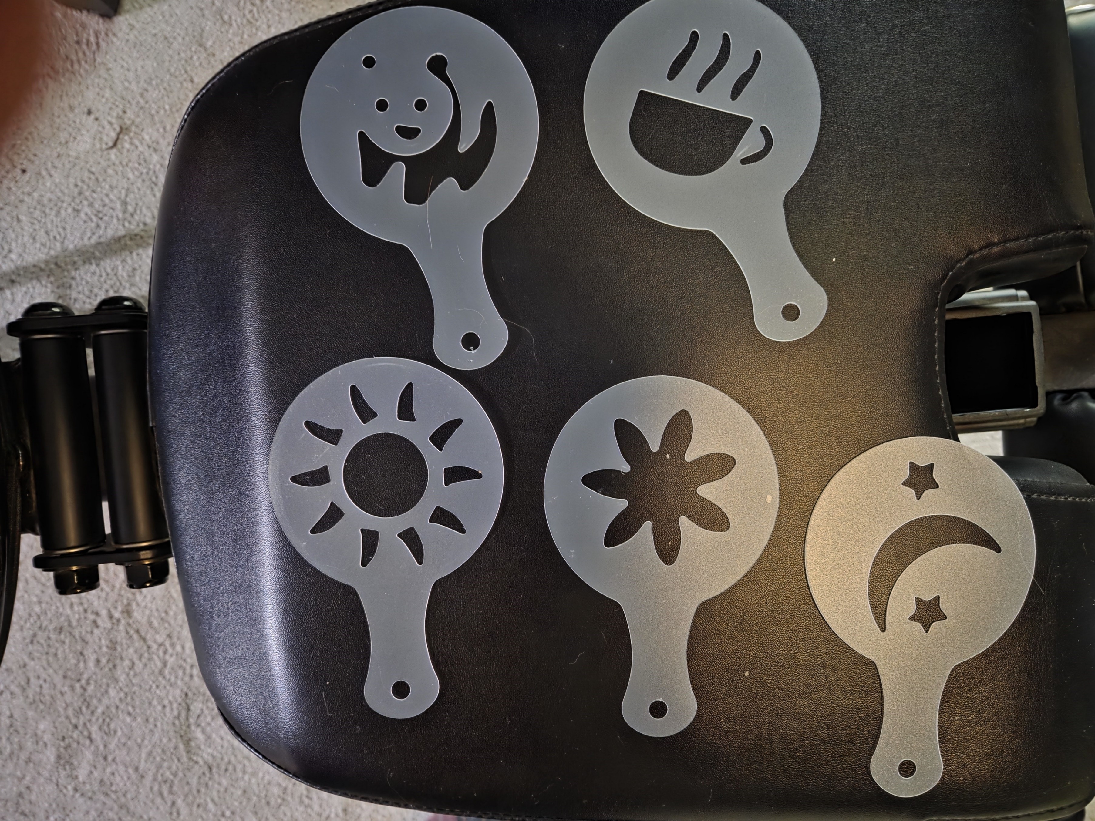 16 Pc Charming Latte Art Stencil Set, Unique & Fun Designs (New) - photo 2