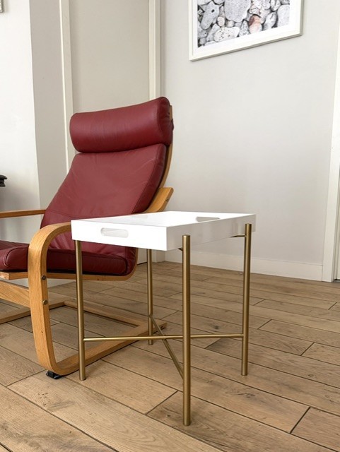 West Elm Lacquer Tray and Stand Brass - photo 5