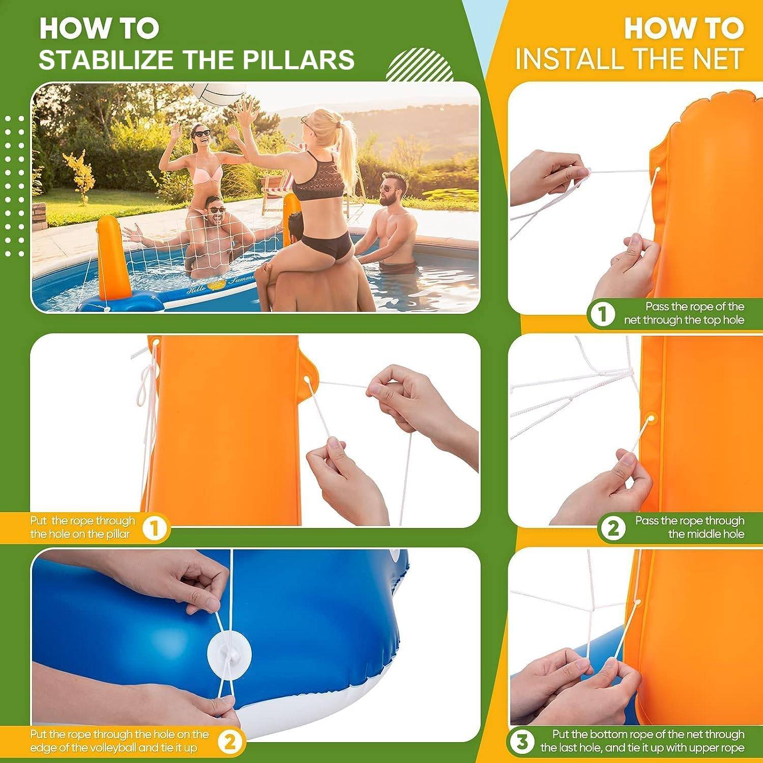 Pool Volleyball & Basketball Hoop Set - photo 4
