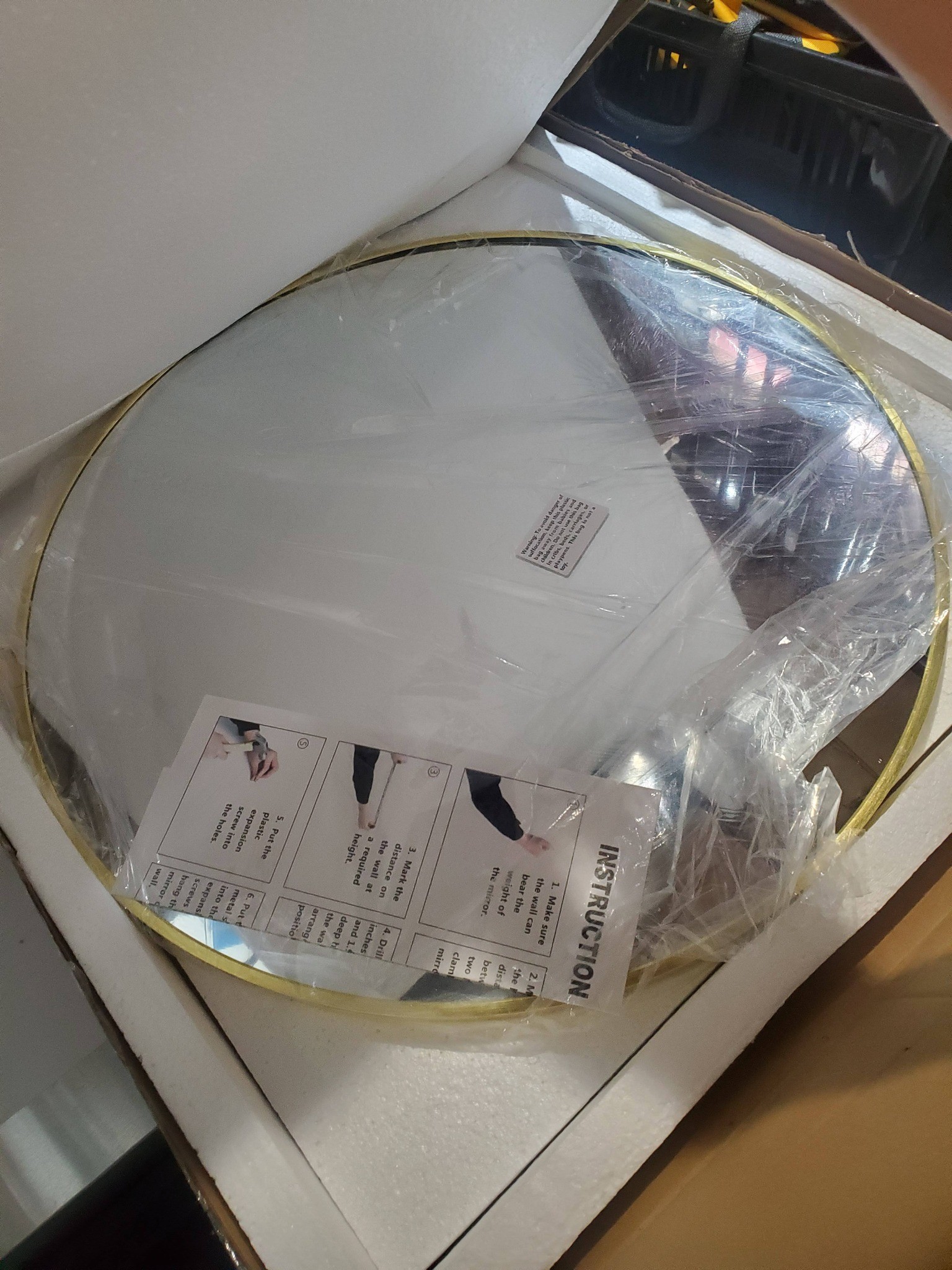 20 Inch Gold Round Bathroom Mirror - photo 4