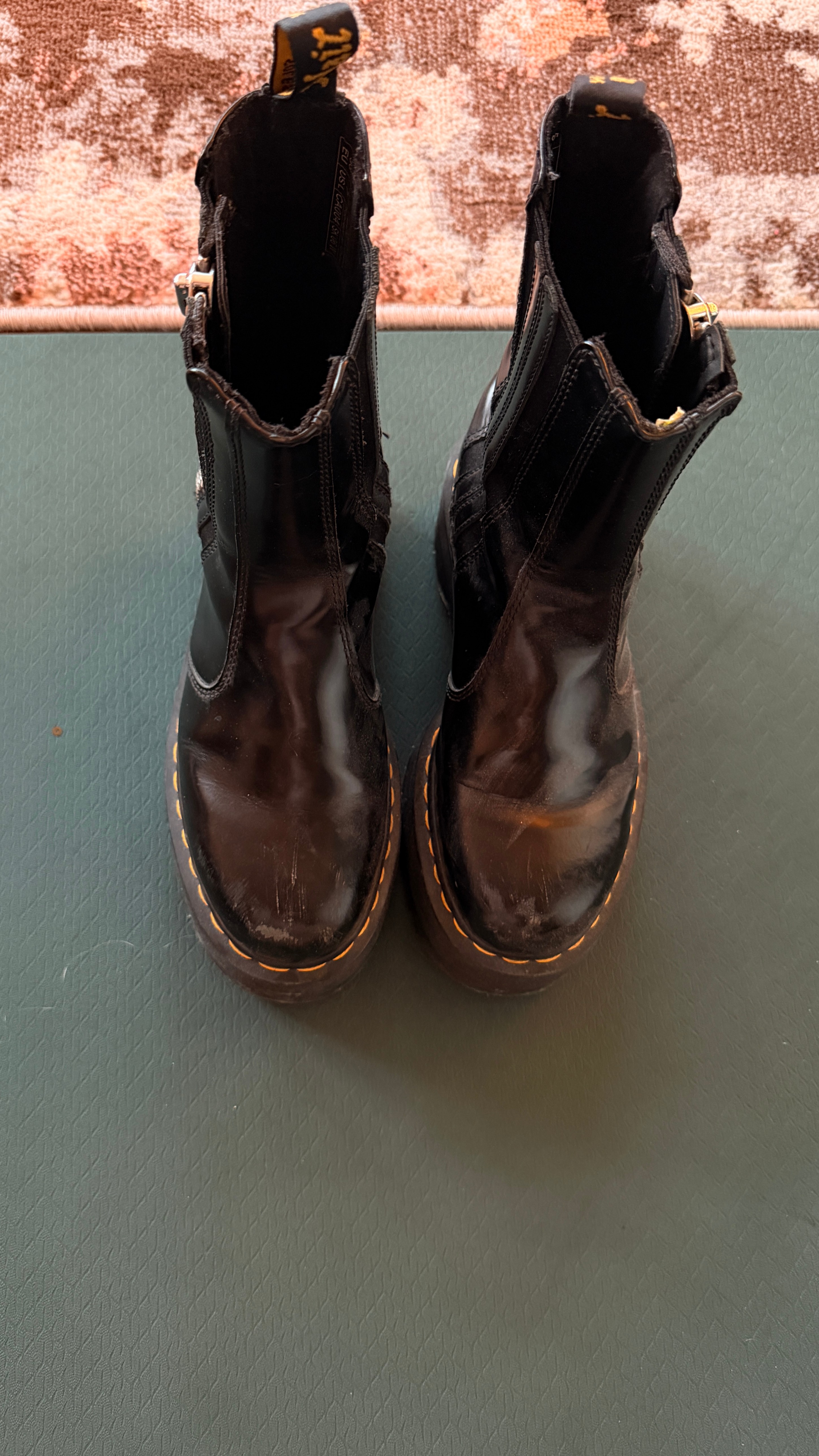 Dr. Martens Black Leather Platform Chelsea Boots - photo 2