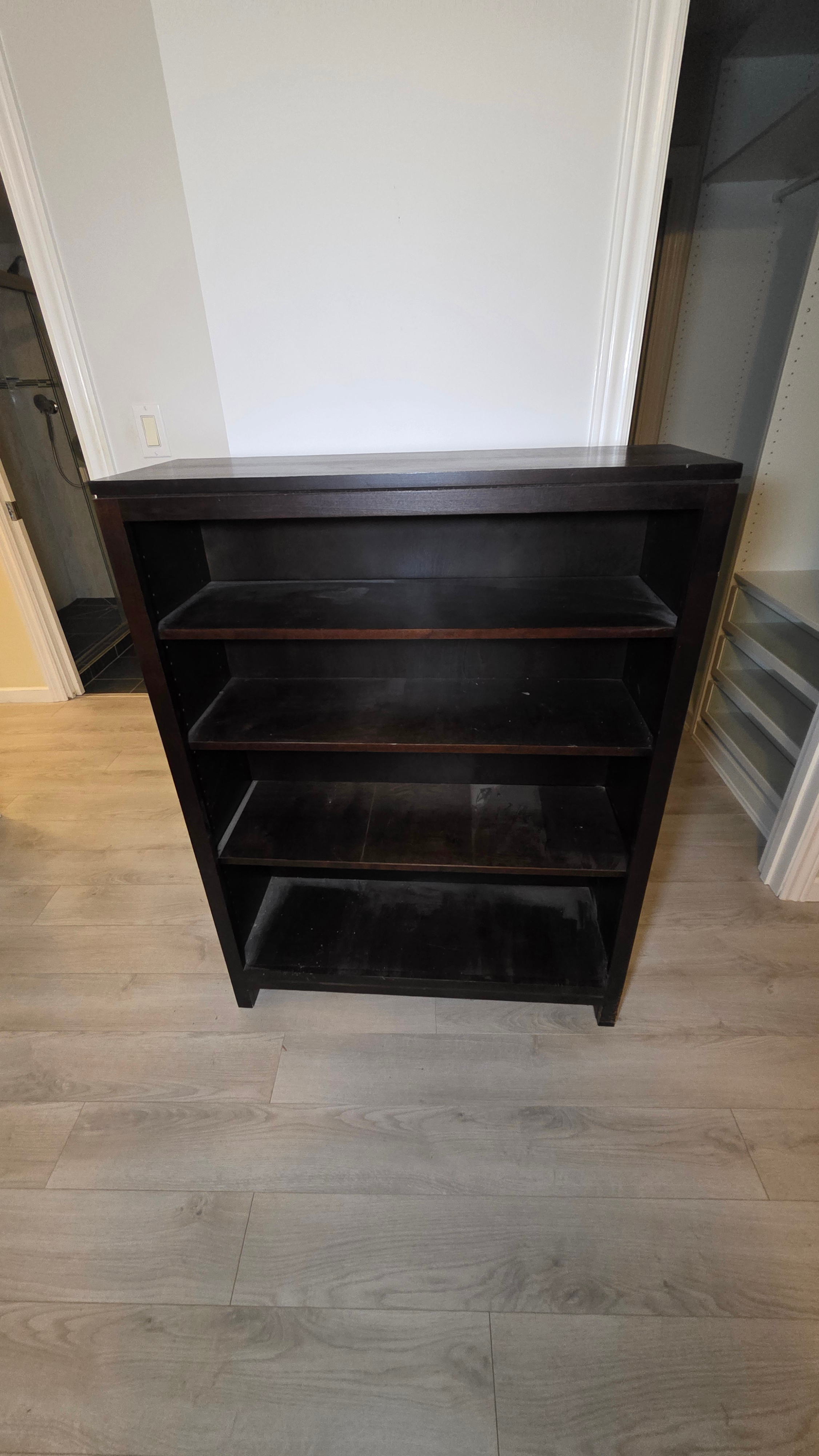 🪵 Solid Wood Espresso Bookshelf 🪵