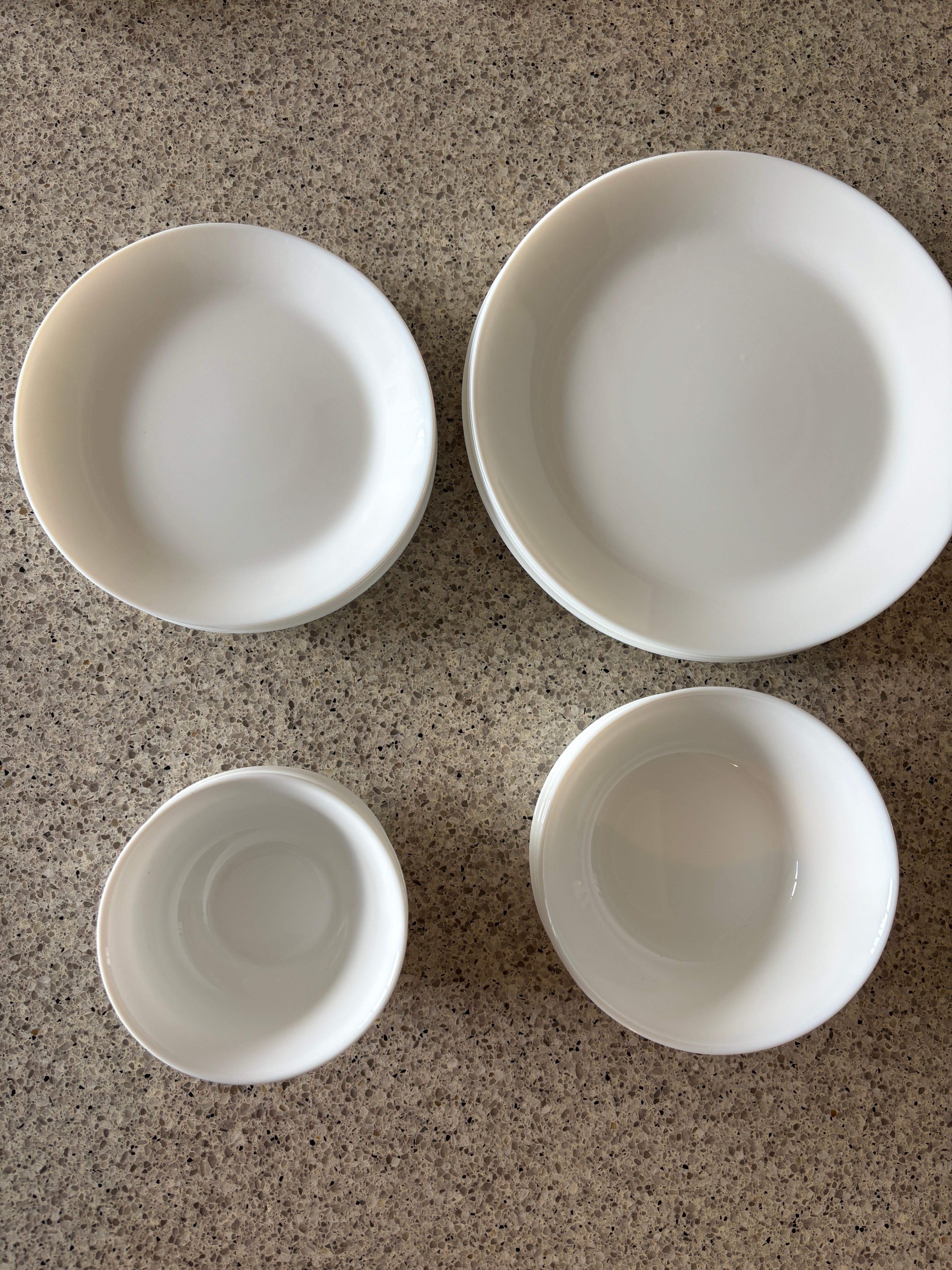 Dinner Set White Tempered Glass - photo 2
