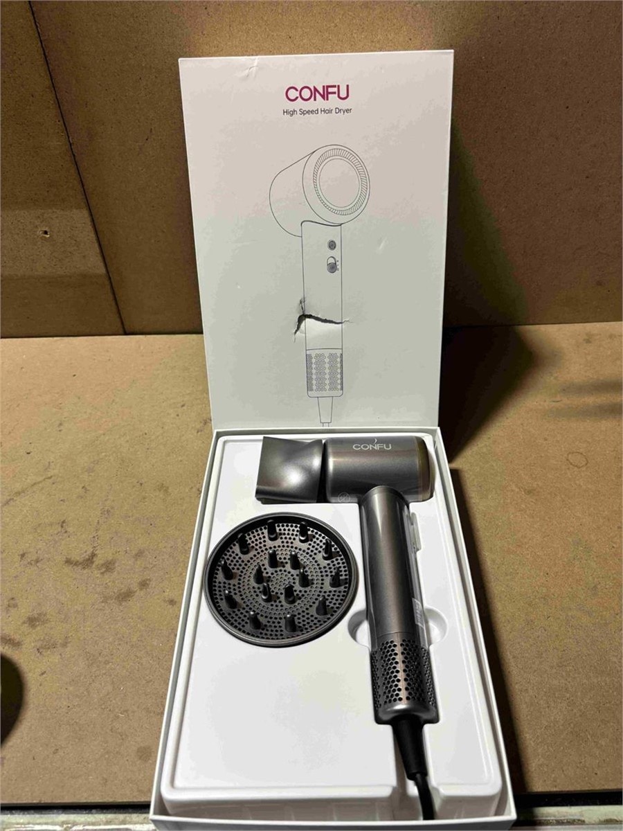 Hair Dryer, CONFU Ion Hair Dryer with Diffuser for Curly Hair - photo 2