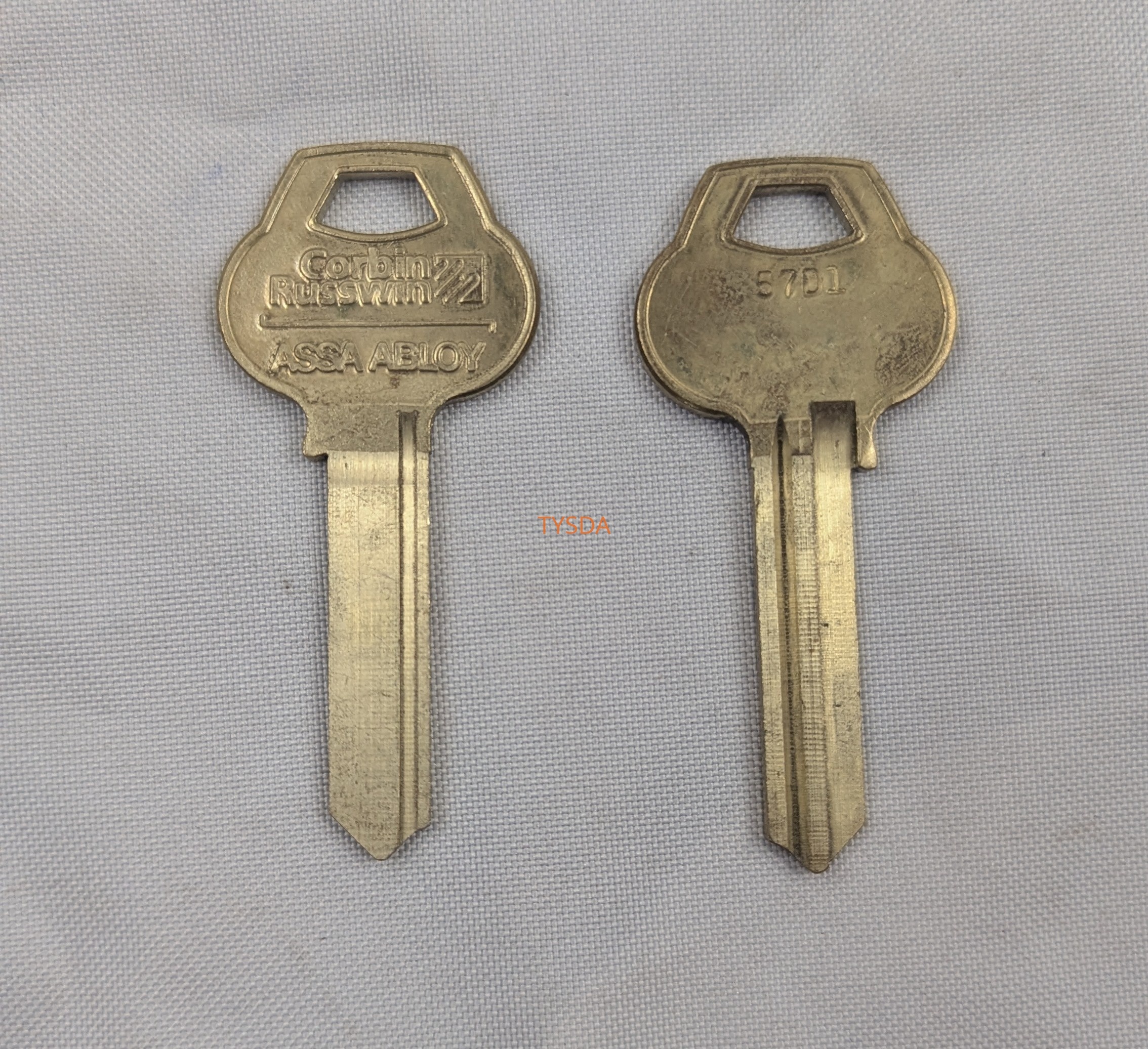 2pcs Corbin Russwin Assa Abloy 57D1 Key Blanks