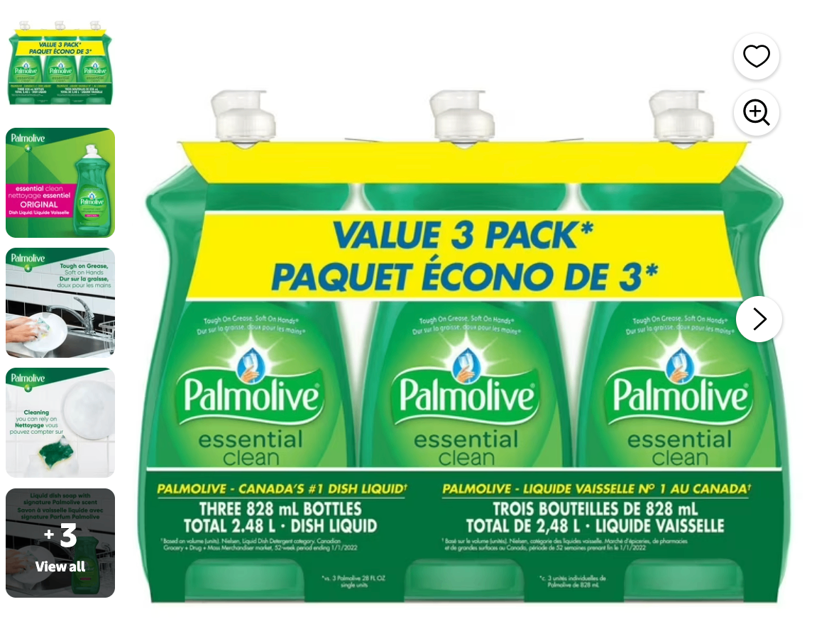 Palmolive Essential Clean Dish Liquid Value 3 Pack