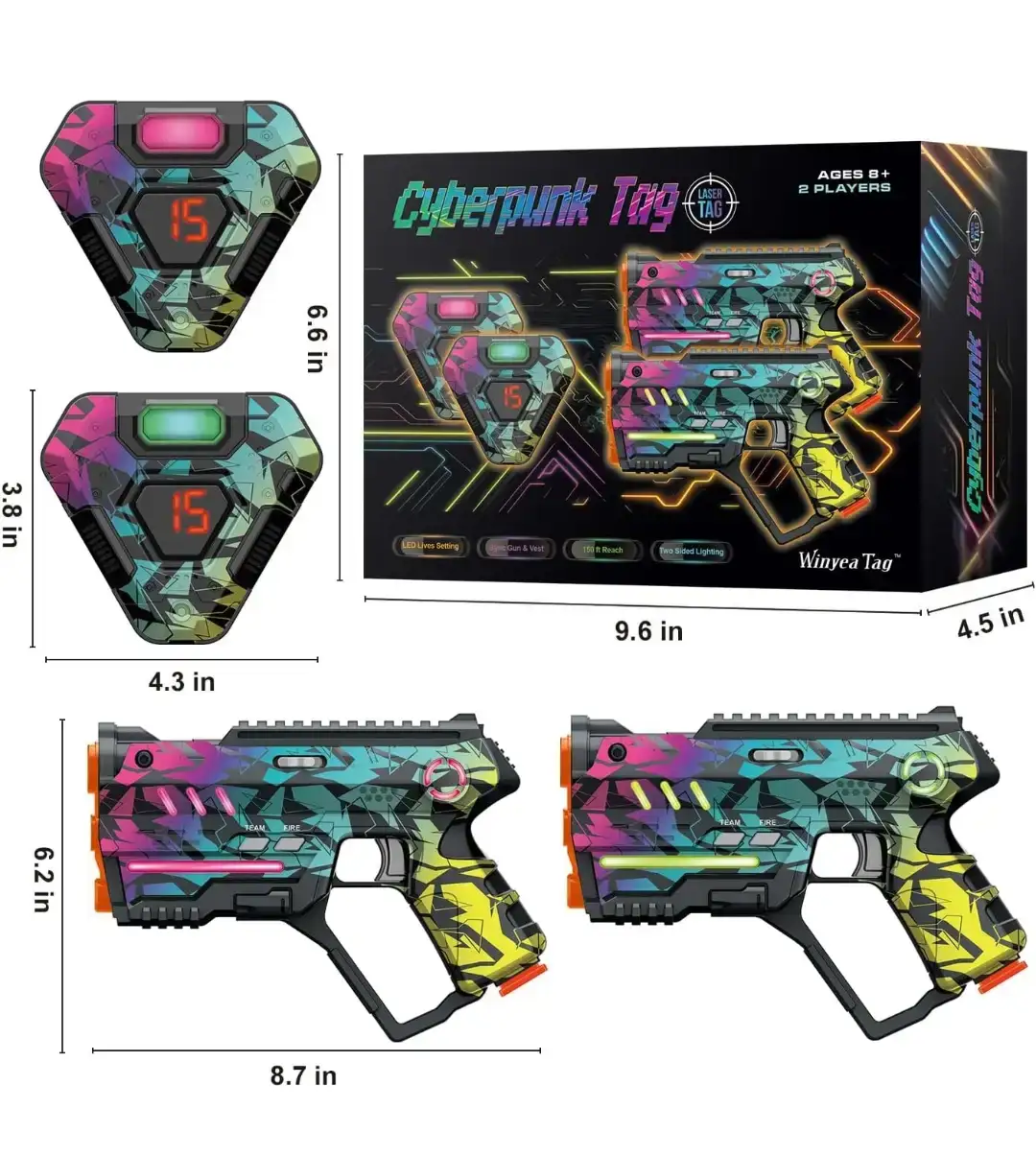 Winyea Cyberpunk Tag Laser Tag Set (2 Players) - photo 2