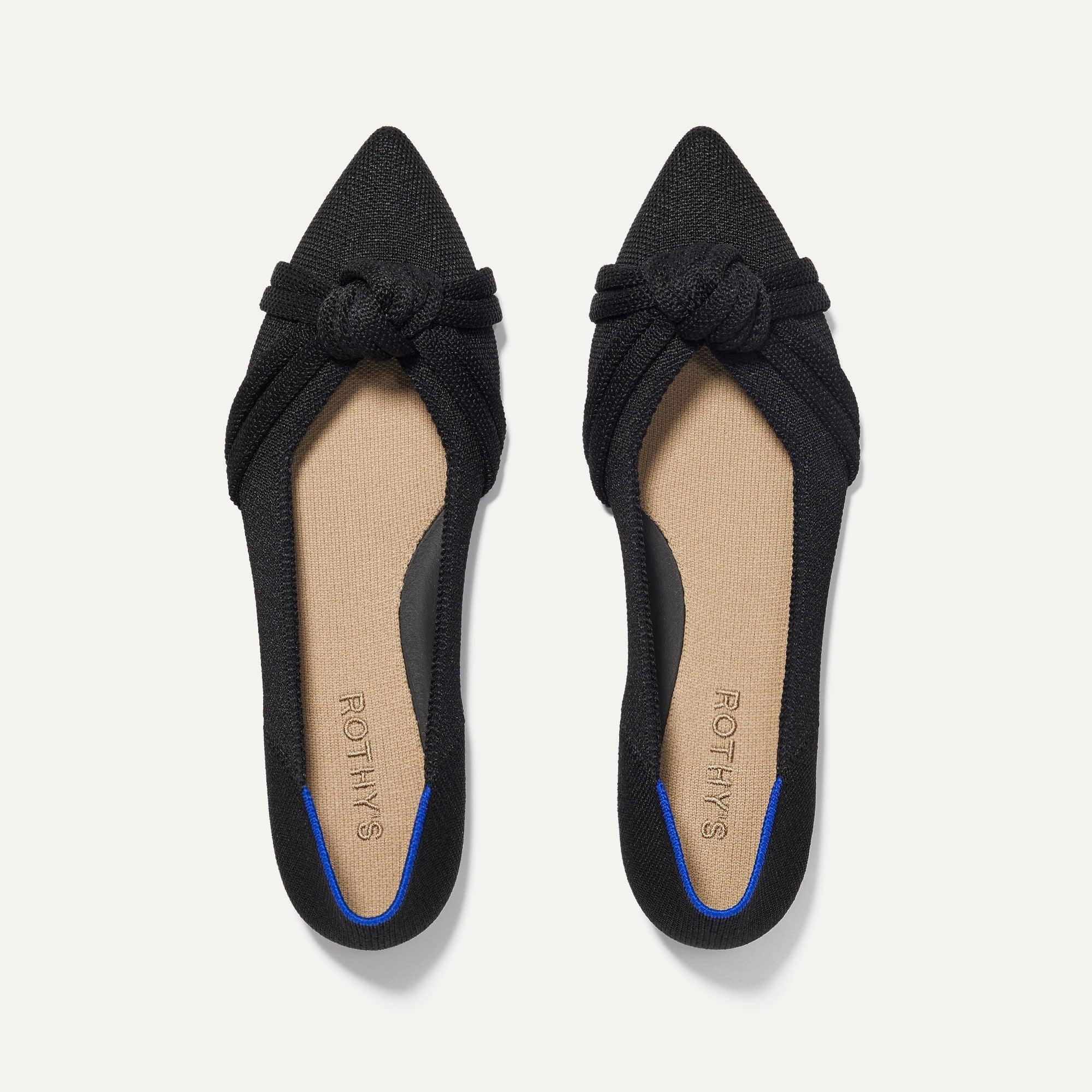 Rothy’s The Knot Point Flats - Black - Women’s Size 9 - LIKE NEW