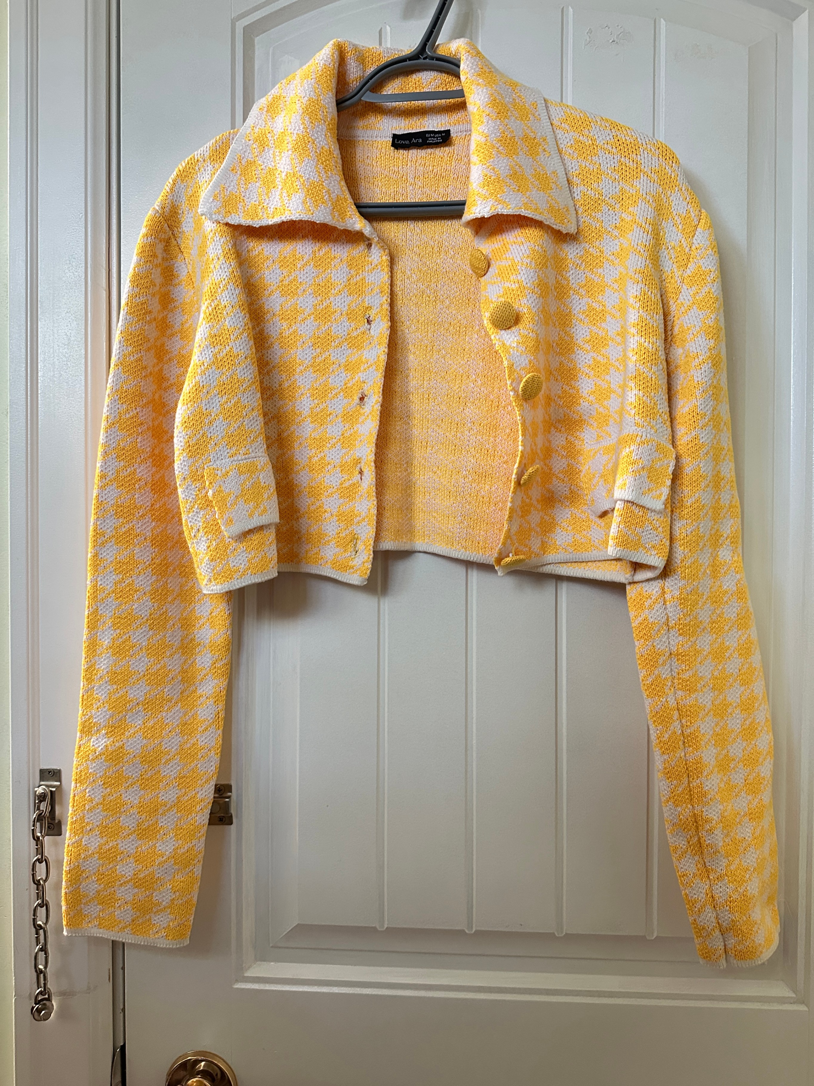 [new] Love Ara - Brand New Plaid knitted blazer top