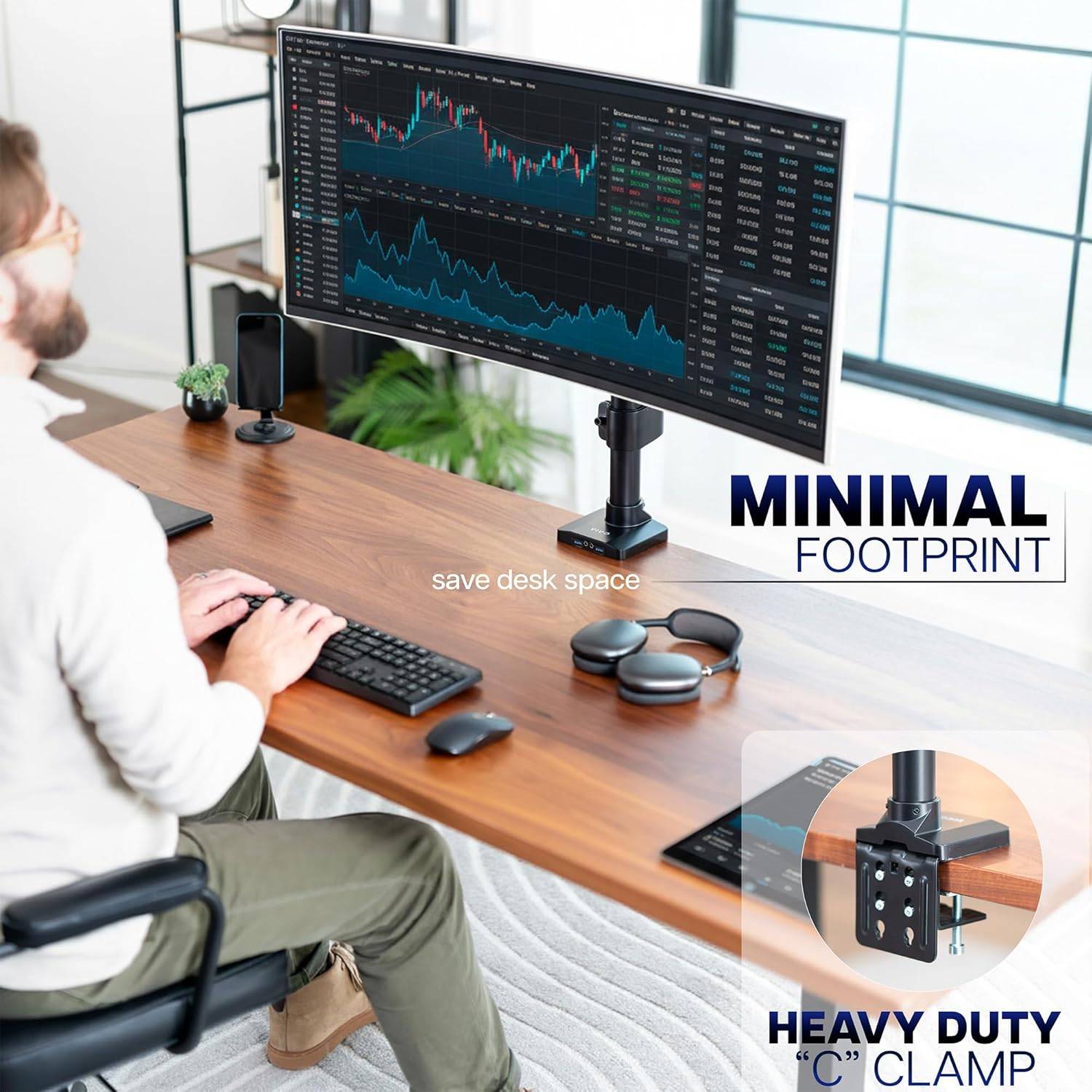 New VIVO Premium Aluminum Monitor Arm Ultrawide Monitor