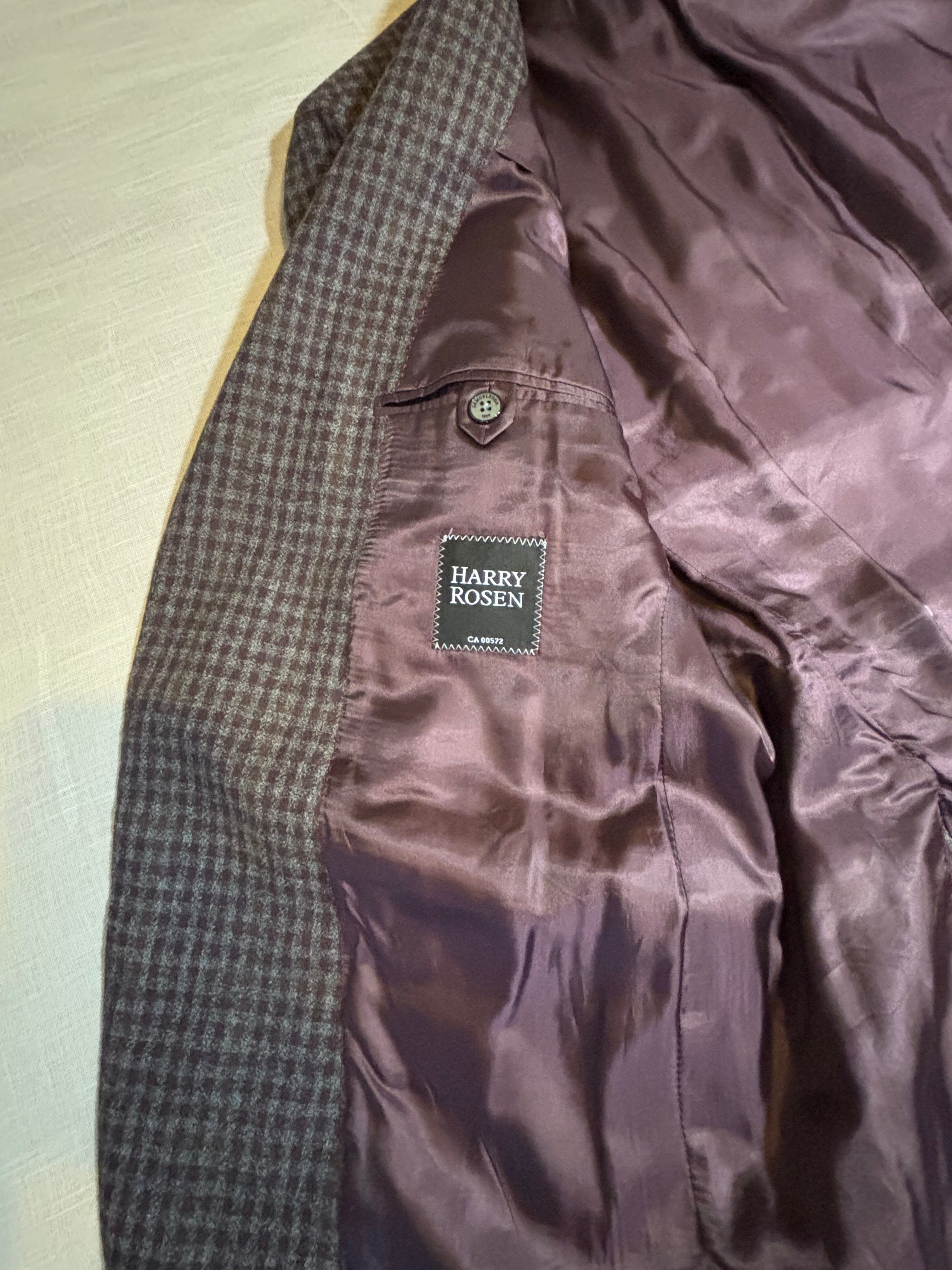 Samuelsohn 52R maroon check sportscoat/blazer - photo 5