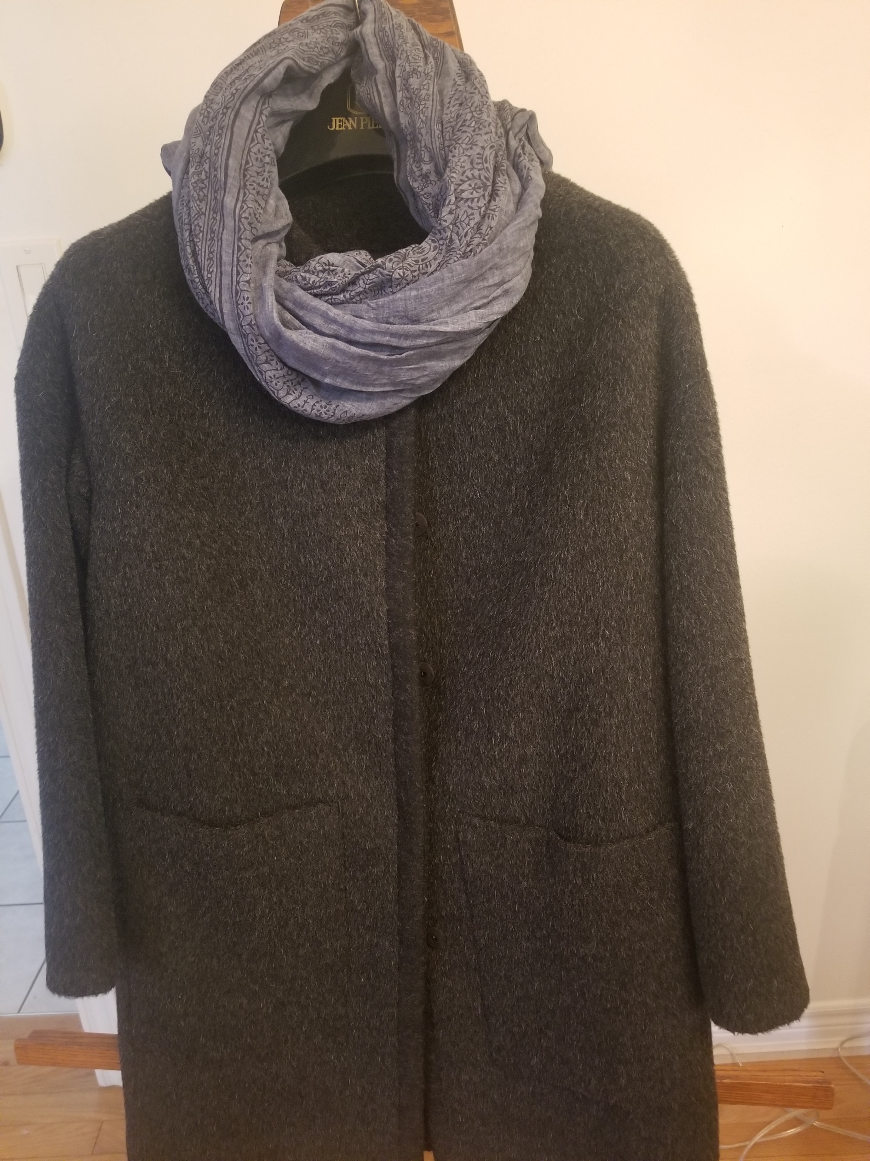 Wool Blend Coat - Charcoal Grey