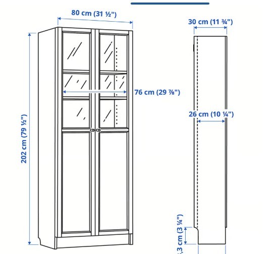 IKEA Bookcase with glass door - photo 2