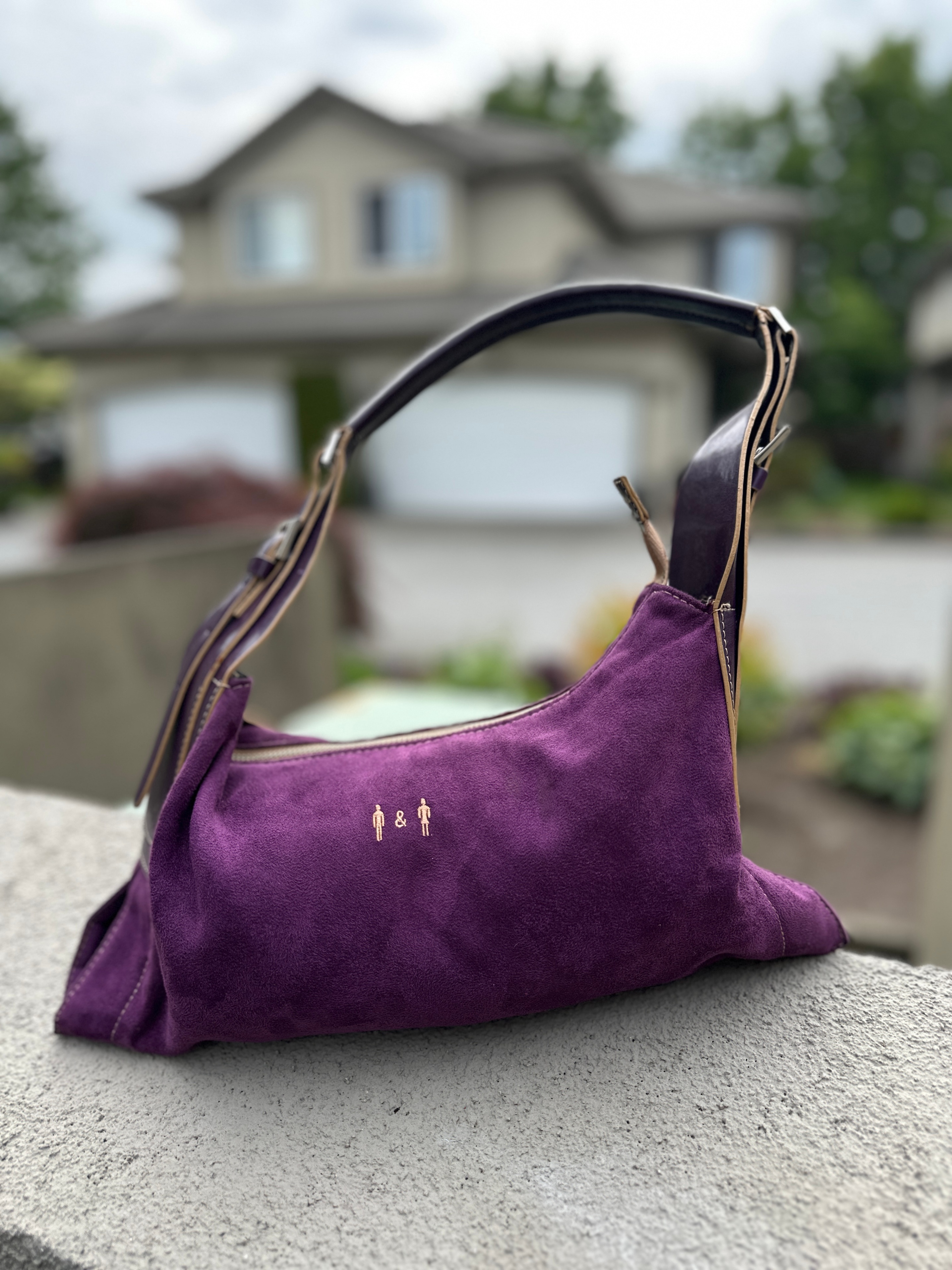 Matt & Nat Purple Suede Shoulder Bag