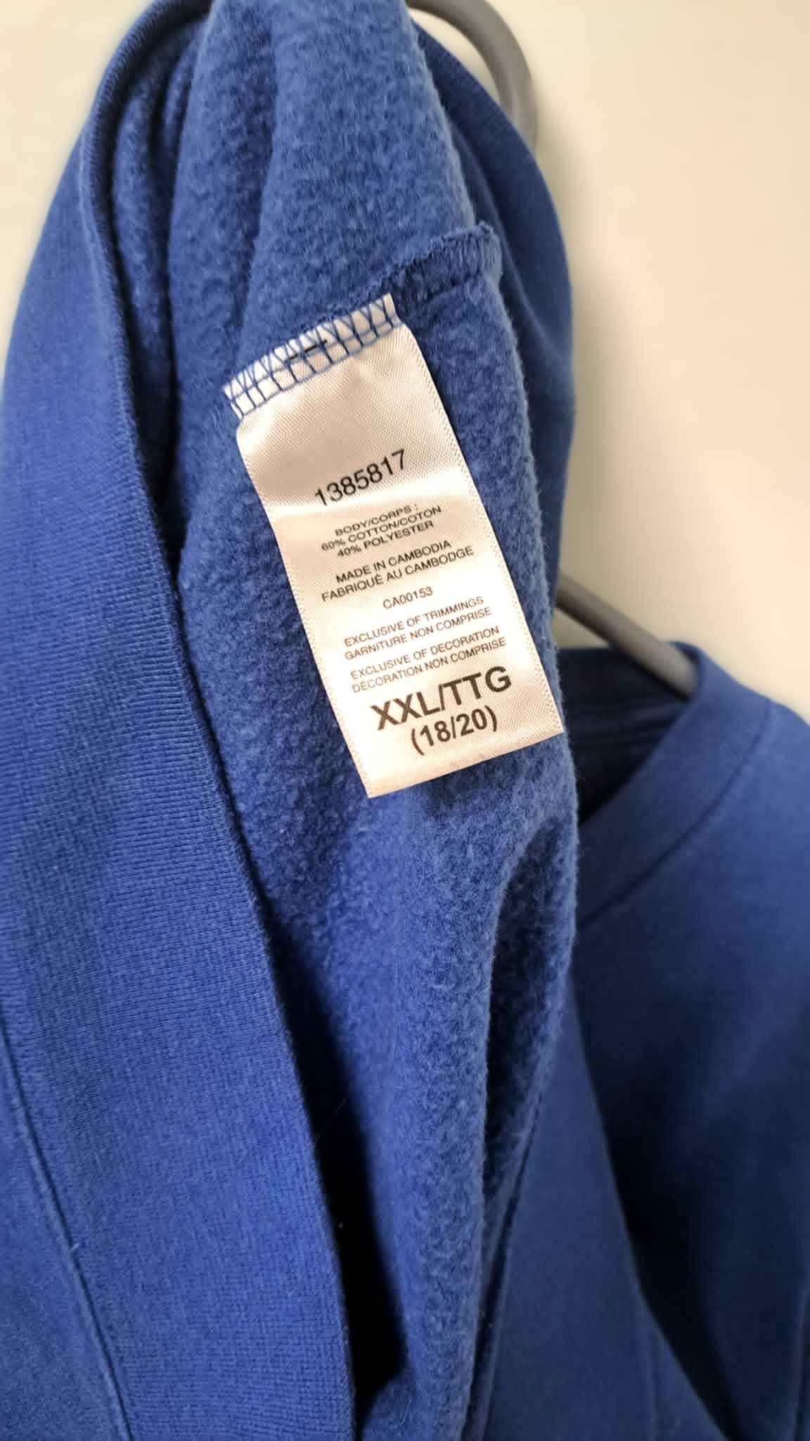 Champion Unisex Royal Blue Crewneck Sweatshirt Like New - photo 4