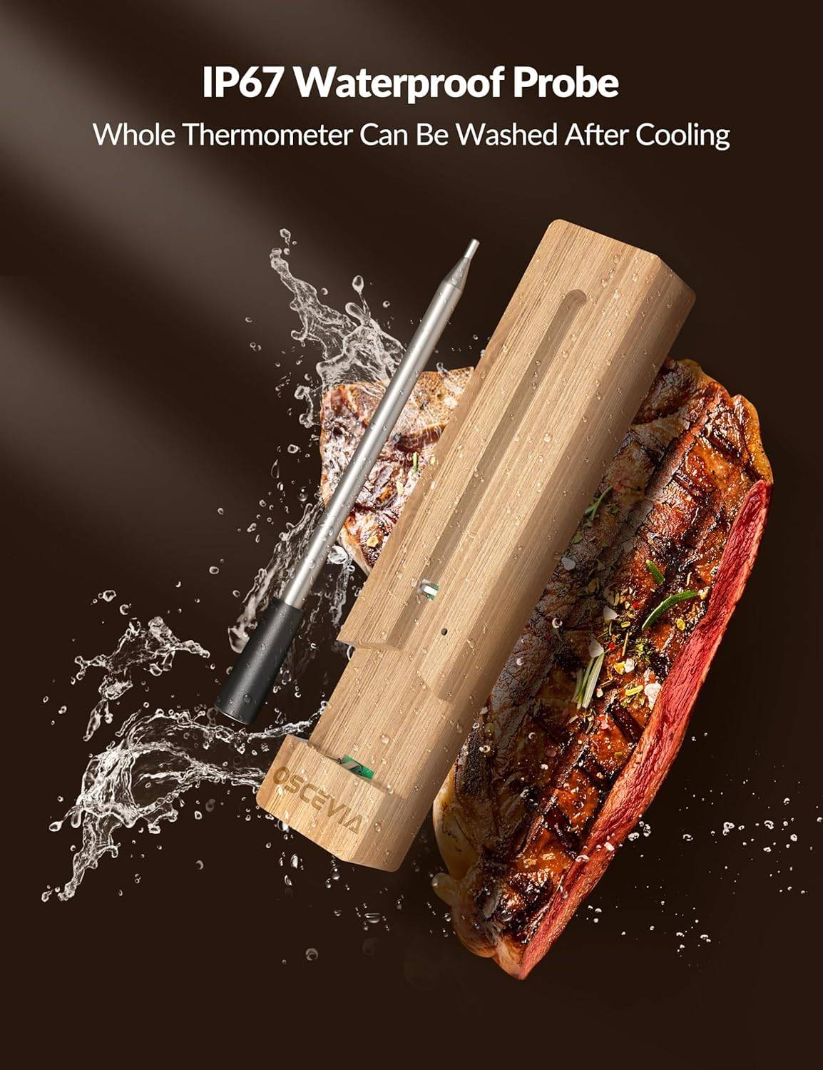 Oscevia Smart Meat  Wireless Food Thermometer Digital, Bluetooth - photo 4