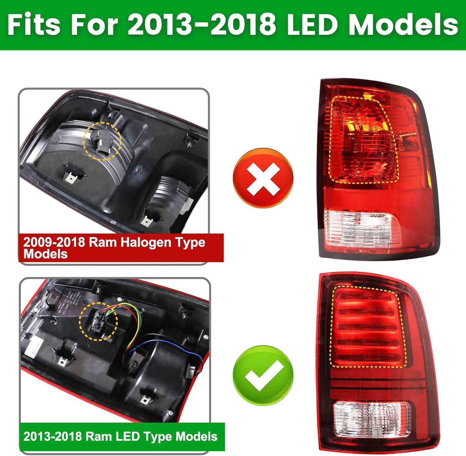 LED Tail Light for 13-18 Ram 1500 14-18 Ram 2500/3500 Taillight - photo 3