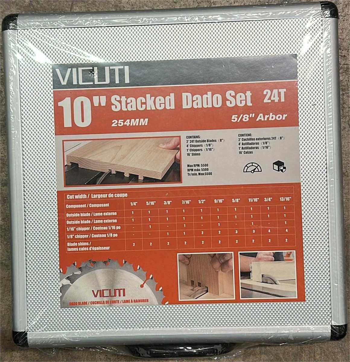 10'' Stacking Dado Blade Set - photo 4