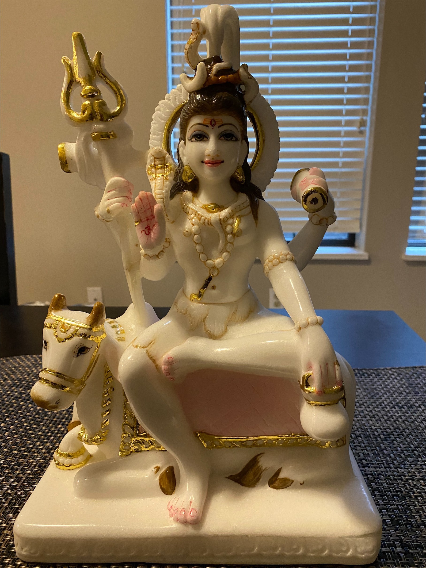 Lord Shiva White Marble Statue - photo 3